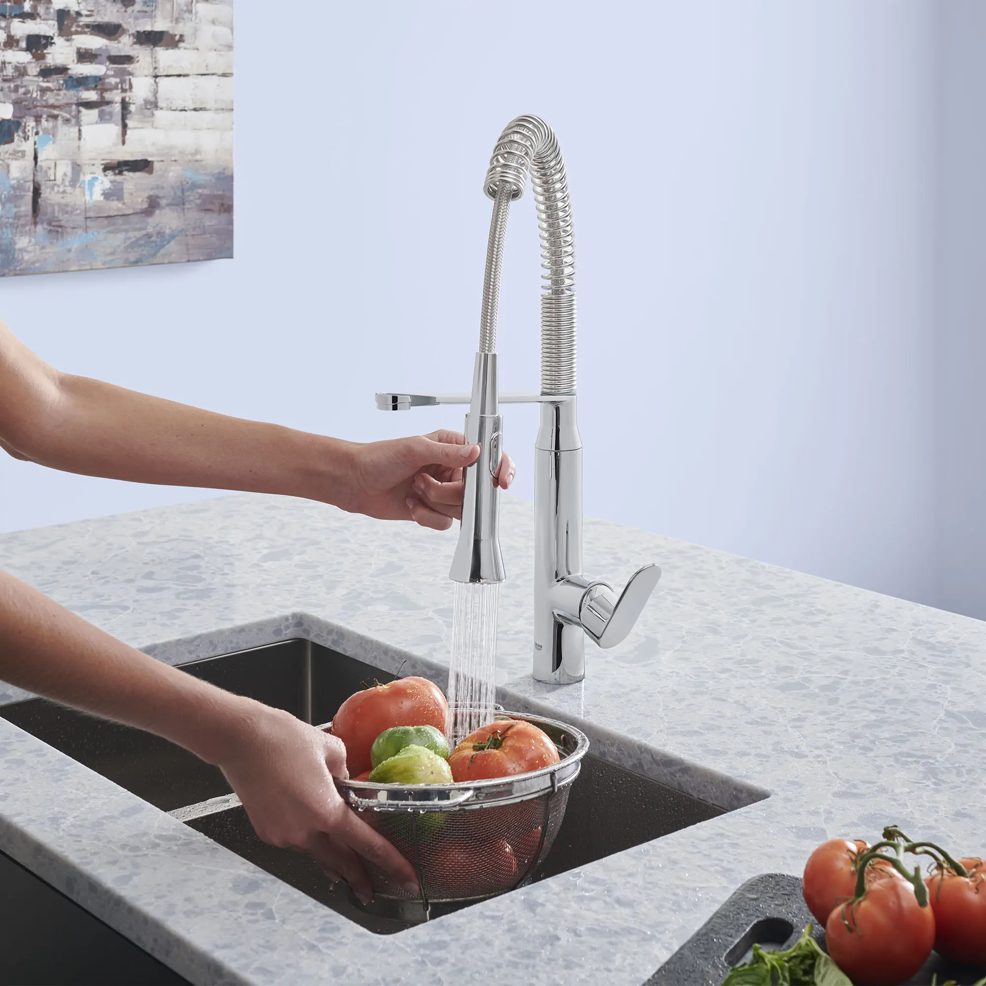 Single-Handle Semi-Pro Dual Spray Kitchen Faucet 6.6 L/min (1.75 gpm)