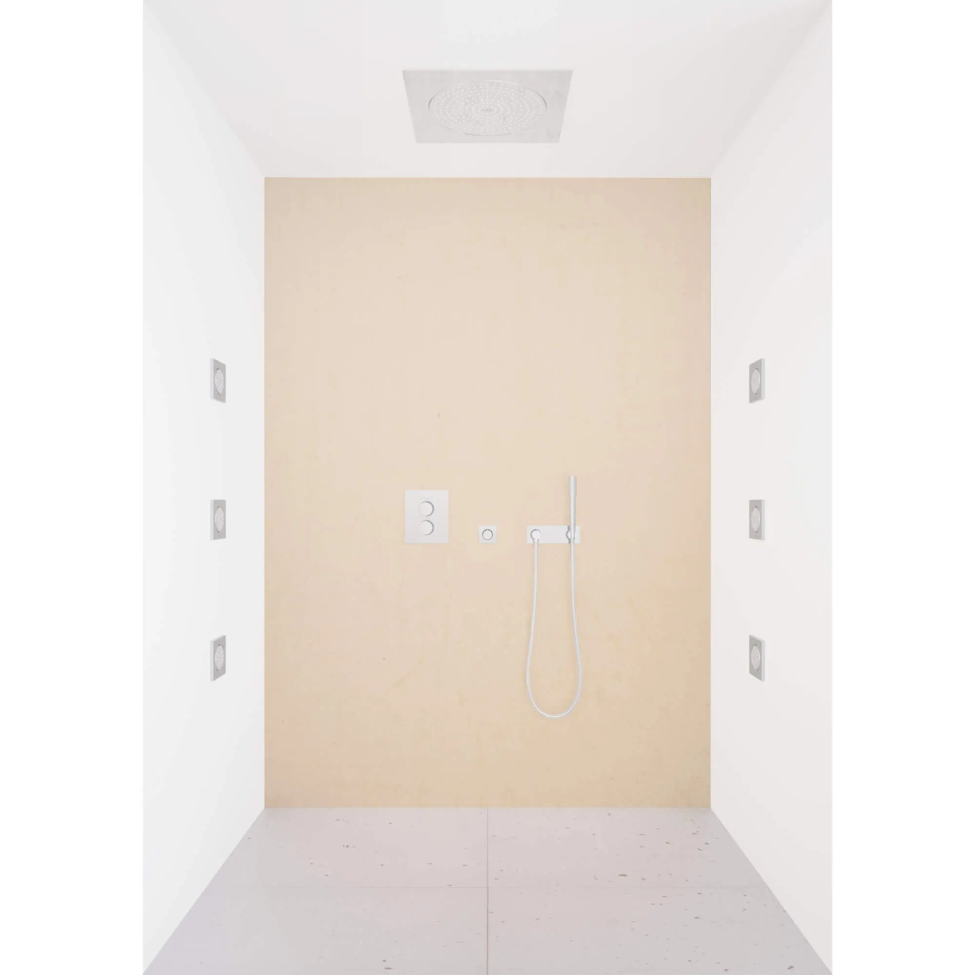 Wall Union With Integrated Hand Shower Holder