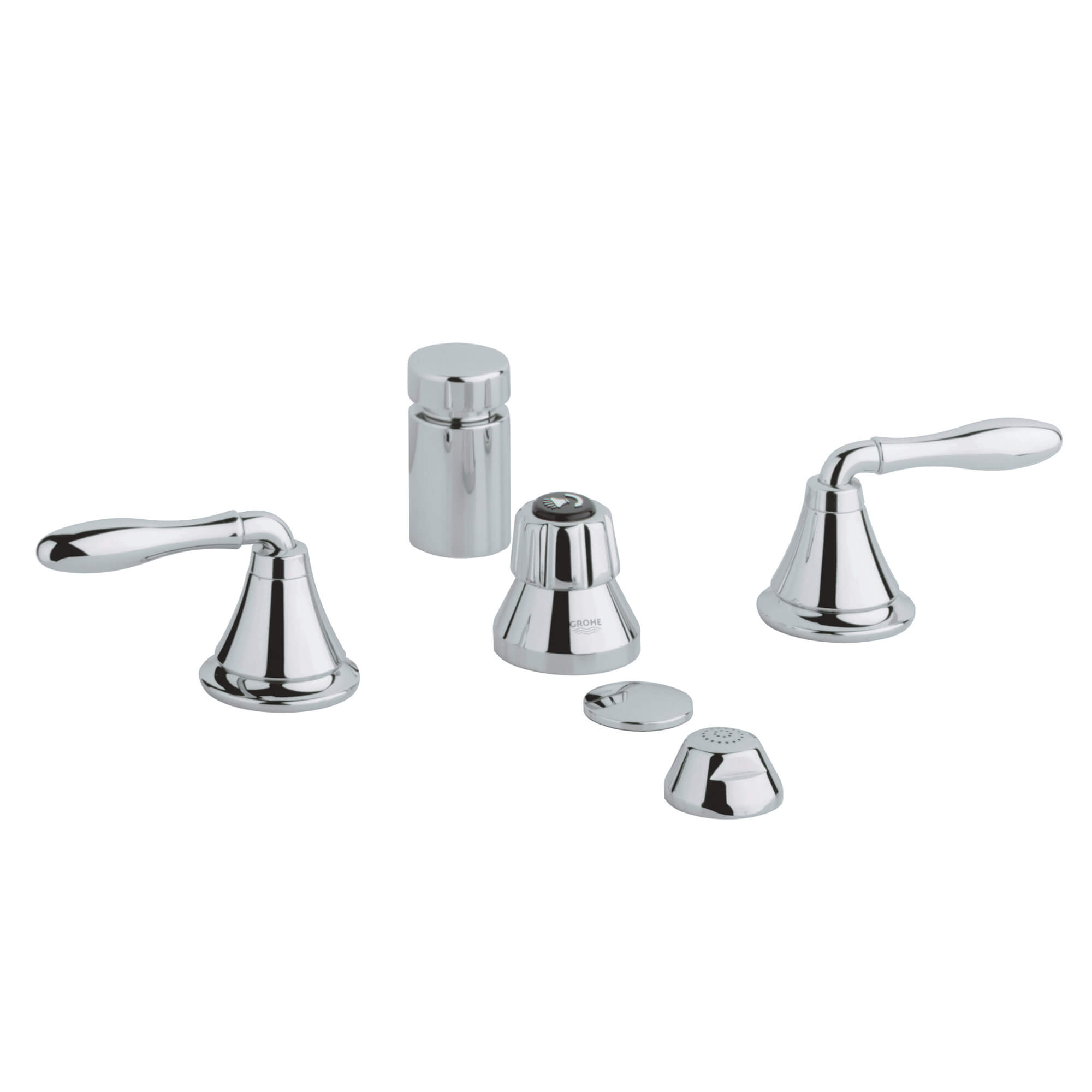 4-Hole 2-Handle Deck Mount Roman Tub Faucet with 9.5 L/min (2.5