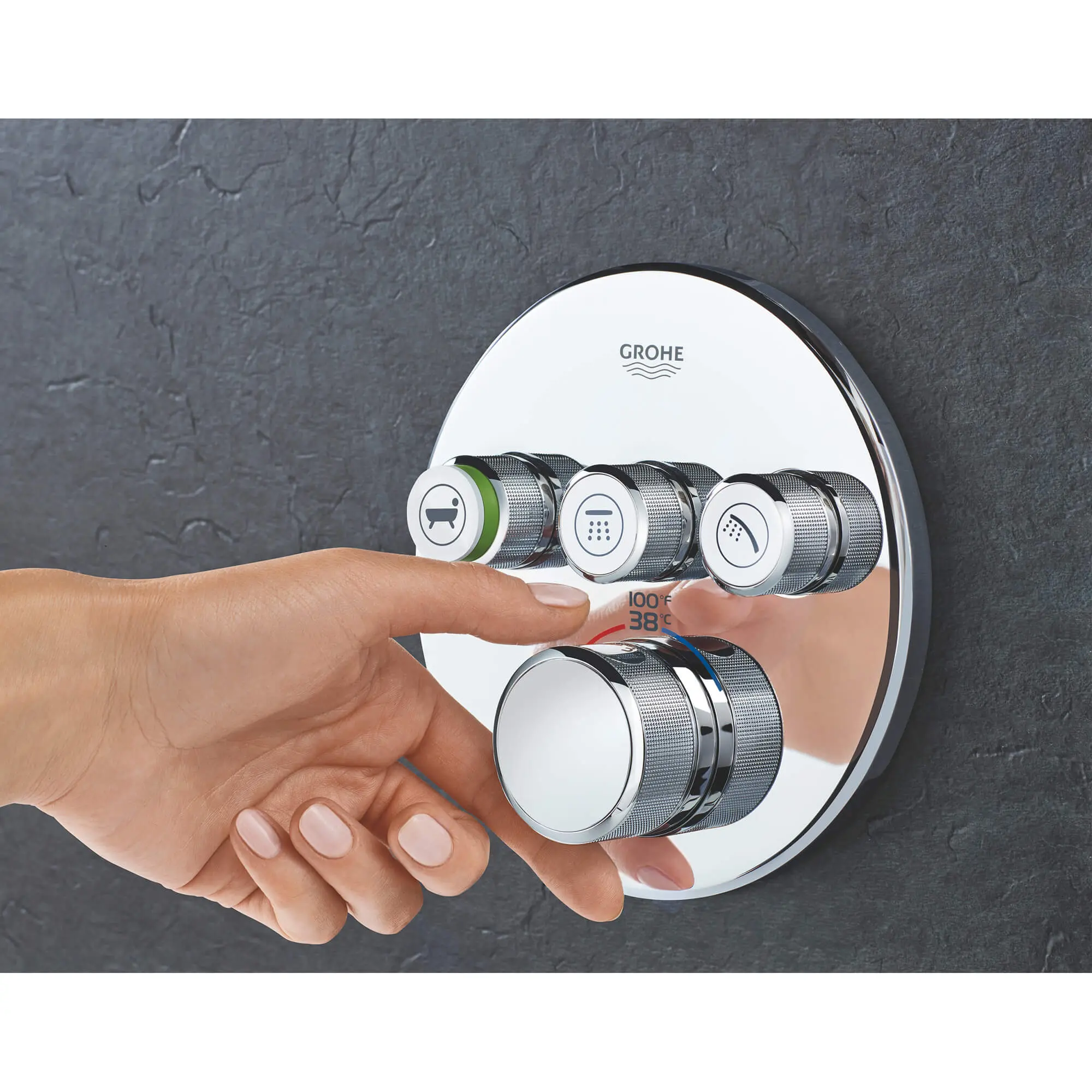 GrohTherm SmartControl Garniture de valve thermostatique à fonction triple avec module de commande