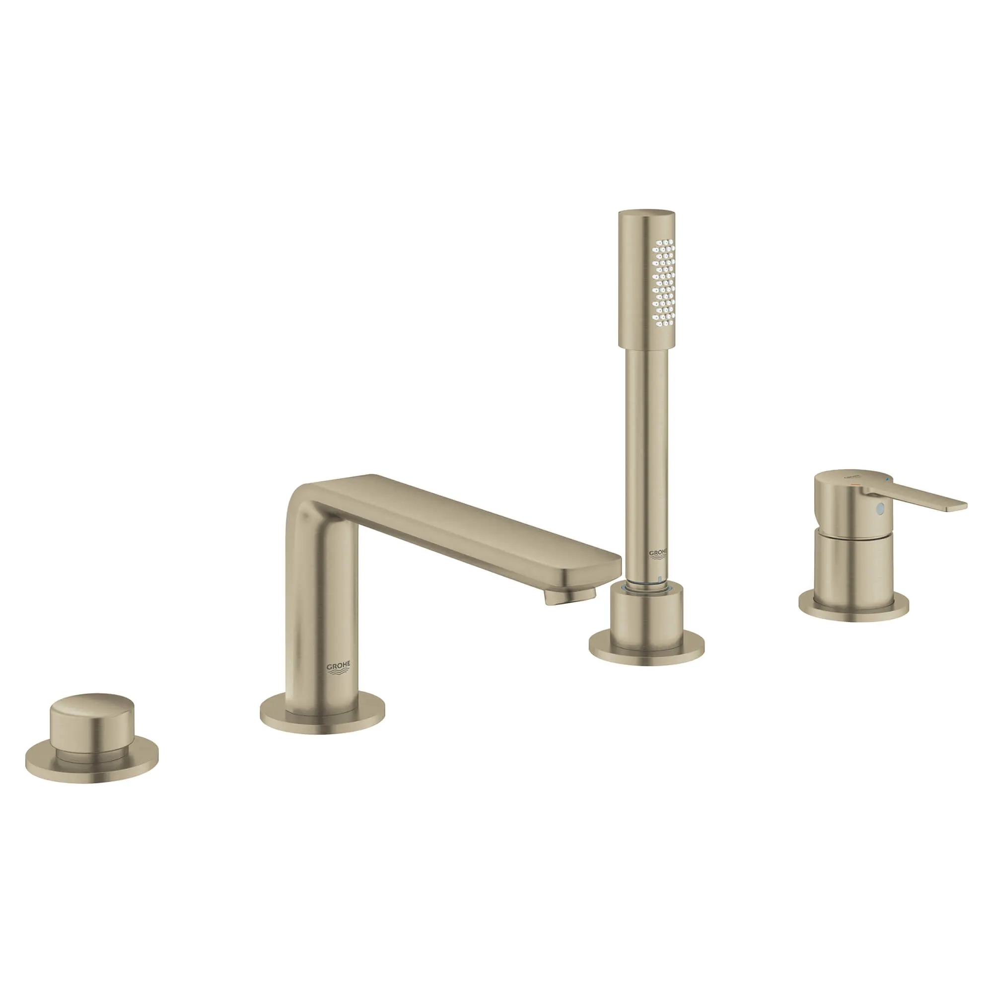 4-Hole Single-Handle Deck Mount Roman Tub Faucet with 6.6 L/min (1.75 gpm) Hand Shower
