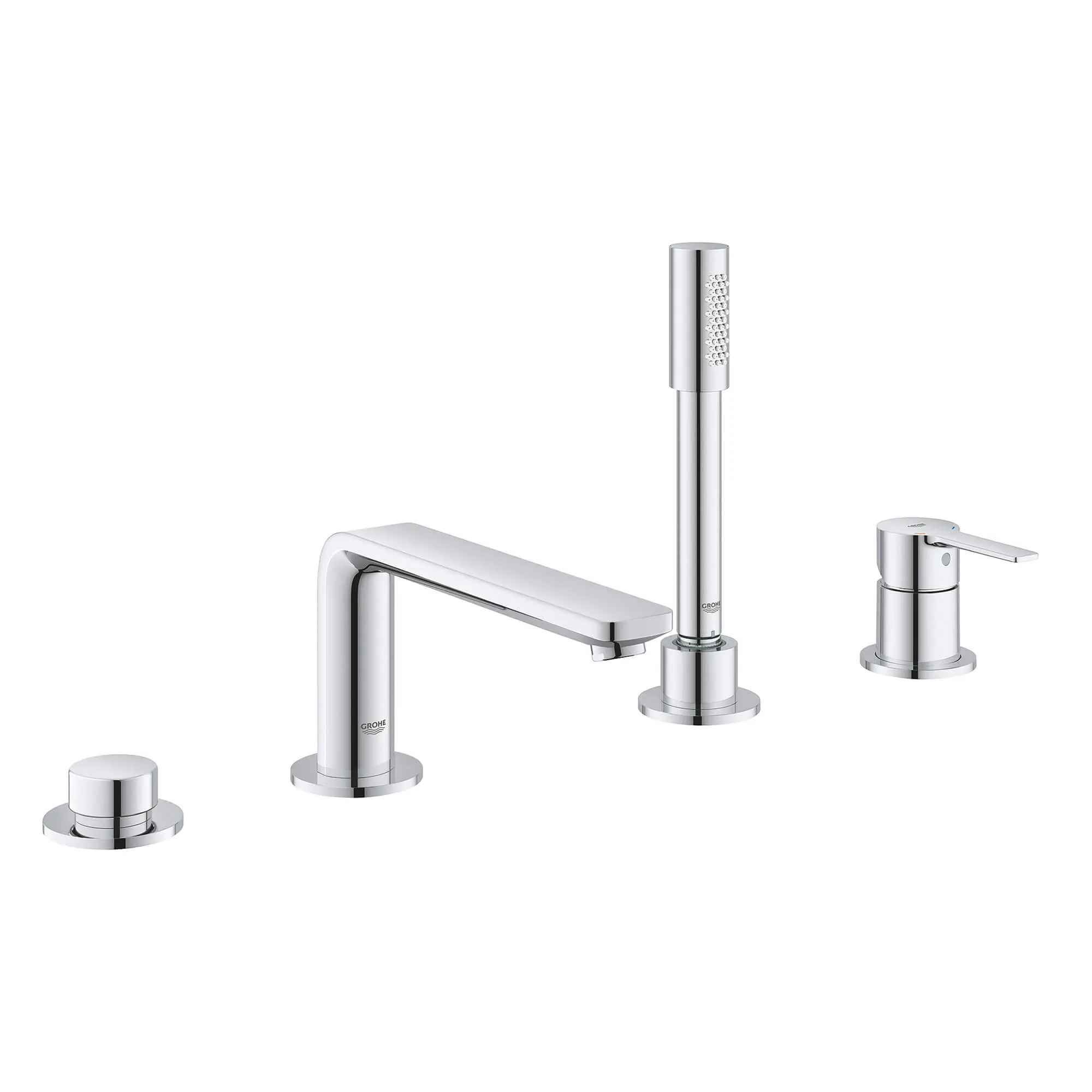 4-Hole Single-Handle Deck Mount Roman Tub Faucet with 6.6 L/min (1.75 gpm) Hand Shower