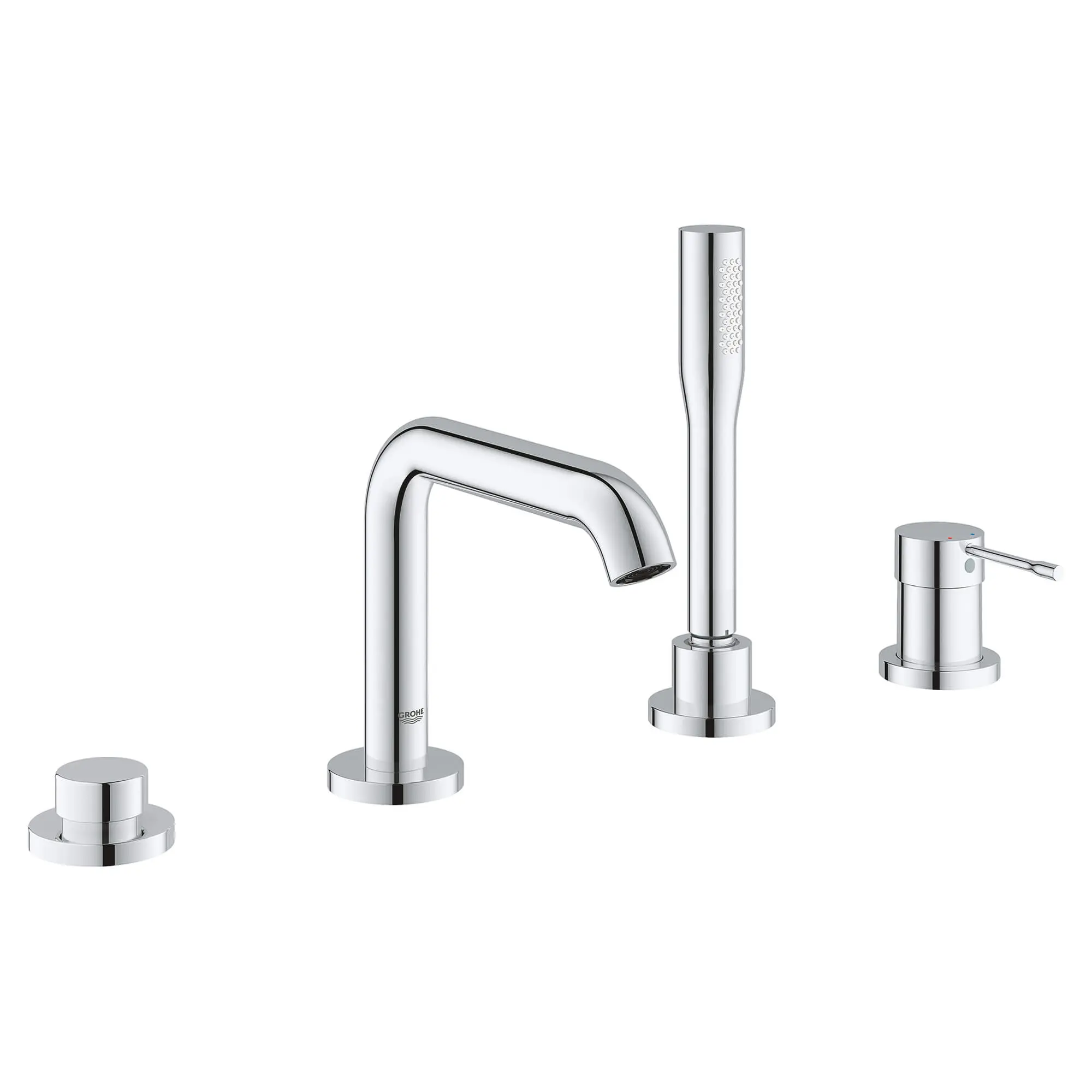 4-Hole Single-Handle Deck Mount Roman Tub Faucet with 1.75 GPM (6.6 L/min) Hand Shower