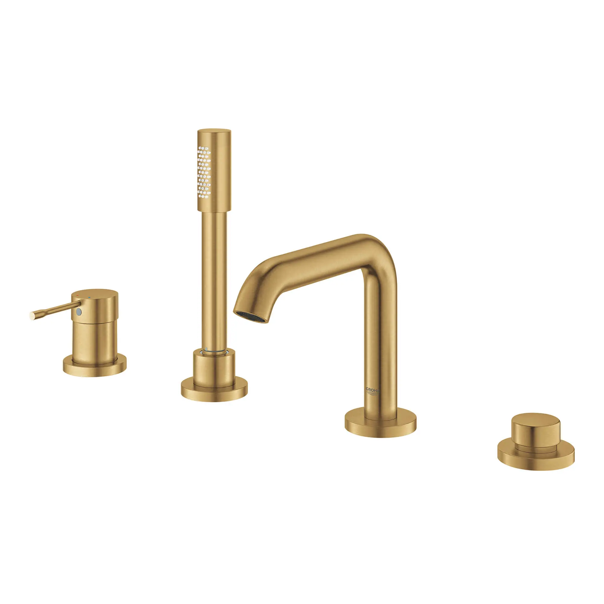 4-Hole Single-Handle Deck Mount Roman Tub Faucet with 6.6 L/min (1.75 gpm) Hand Shower