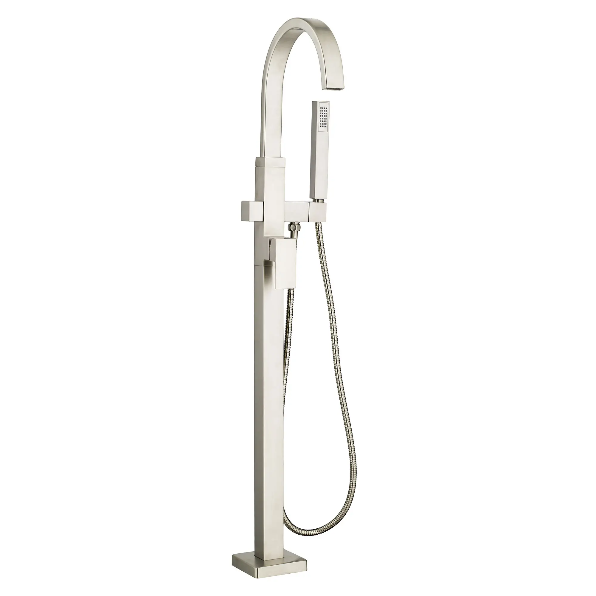 Contemporary Square Freestanding Bathtub Faucet With Lever Handle for Flash® Rough-In Valve