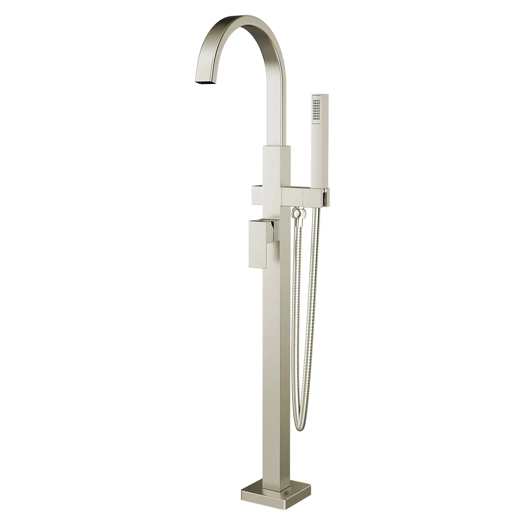 Contemporary Square Freestanding Bathtub Faucet With Lever Handle for Flash® Rough-In Valve