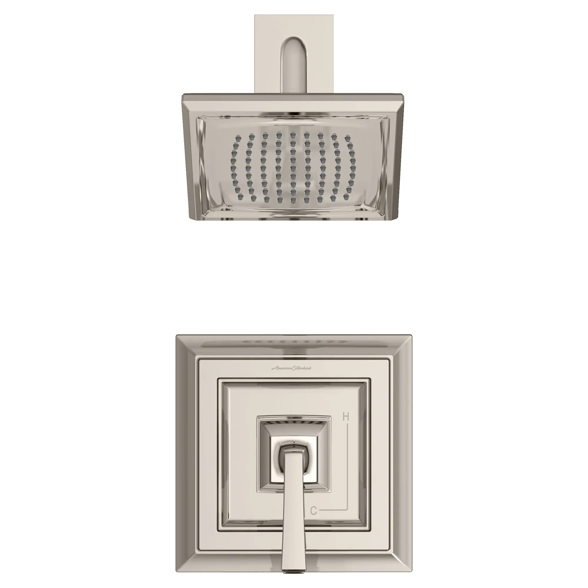 Town Square® S 2.5 gpm/9.5 L/min Shower Trim Kit With Single Function Showerhead, Double Ceramic Pressure Balance Cartridge With Lever Handle