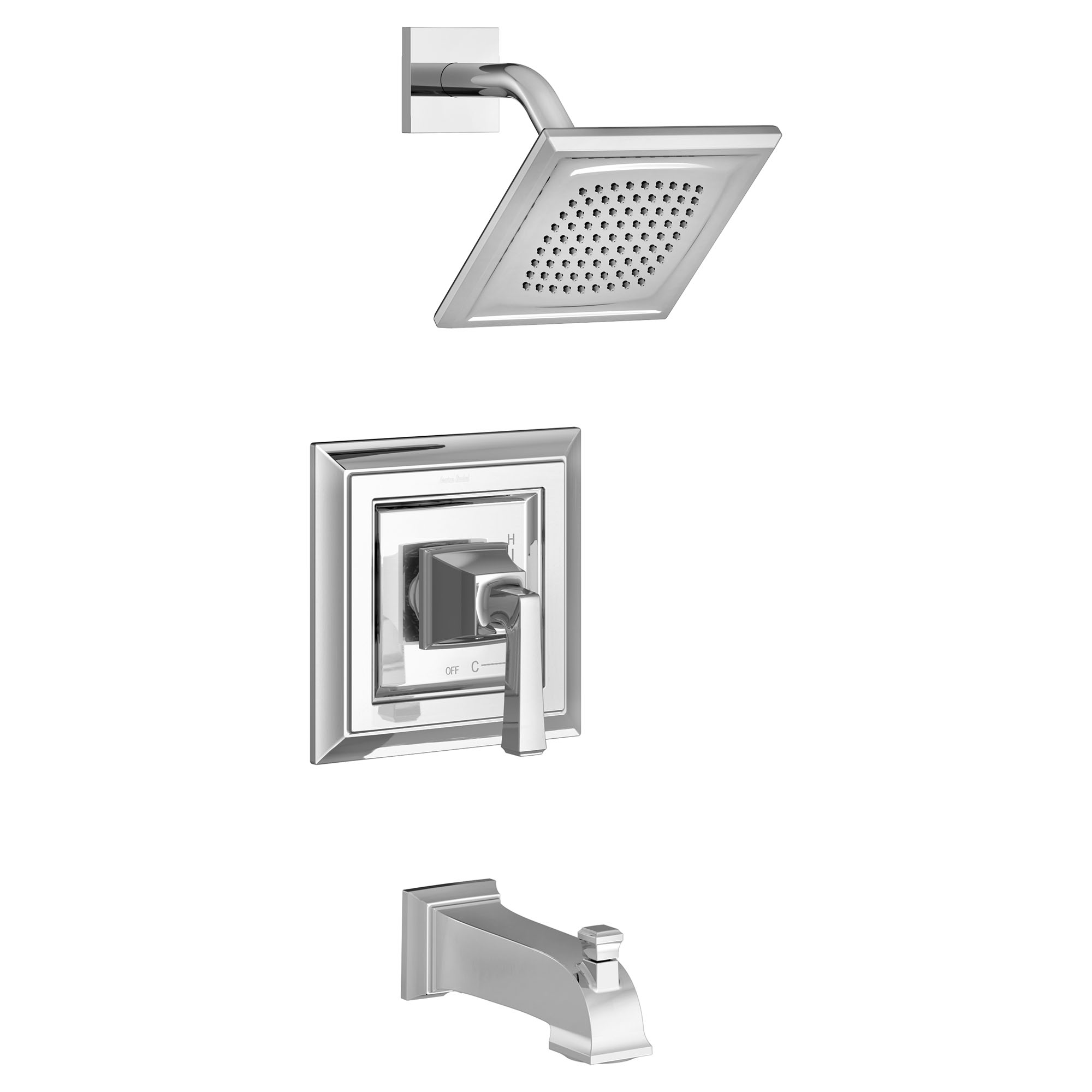 Town Square® S - Ensemble de robinetterie pour baignoire/douche 1,75 gpm/6,8 L/min incluant une pomme de douche à économie d'eau, une cartouche à pression équilibrée en double céramique et une poignée à levier