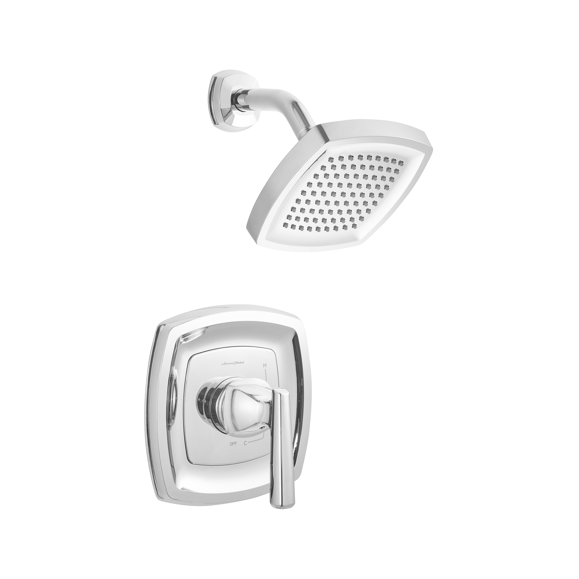 Edgemere® 2.5 gpm/9.5 L/min Shower Trim Kit With Showerhead, Double Ceramic Pressure Balance Cartridge With Lever Handle