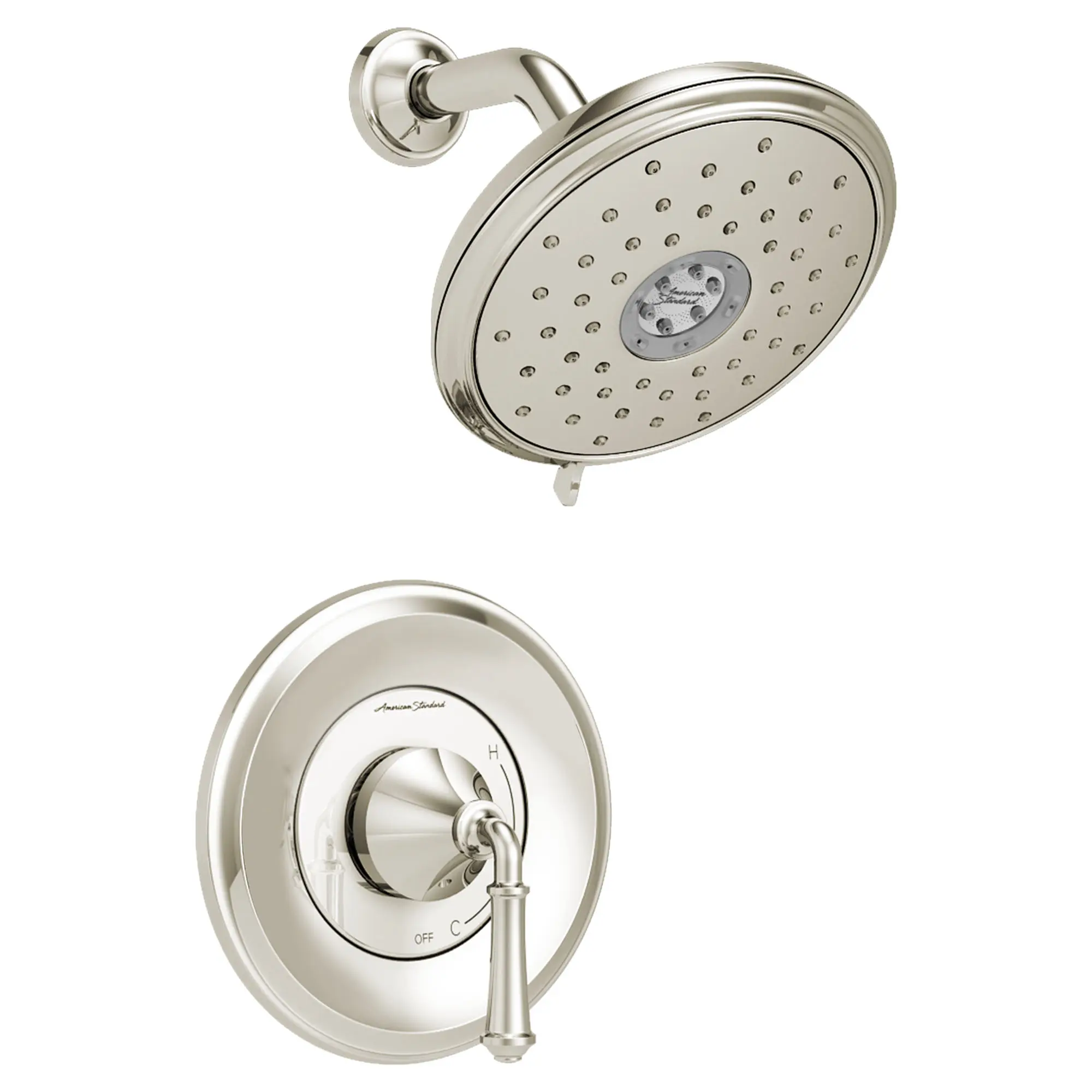 Delancey® 2.5 gpm/9.4 L/min Garniture de douche avec Pomme de douche 4 fonctions à économie d'eau et poignée à levier