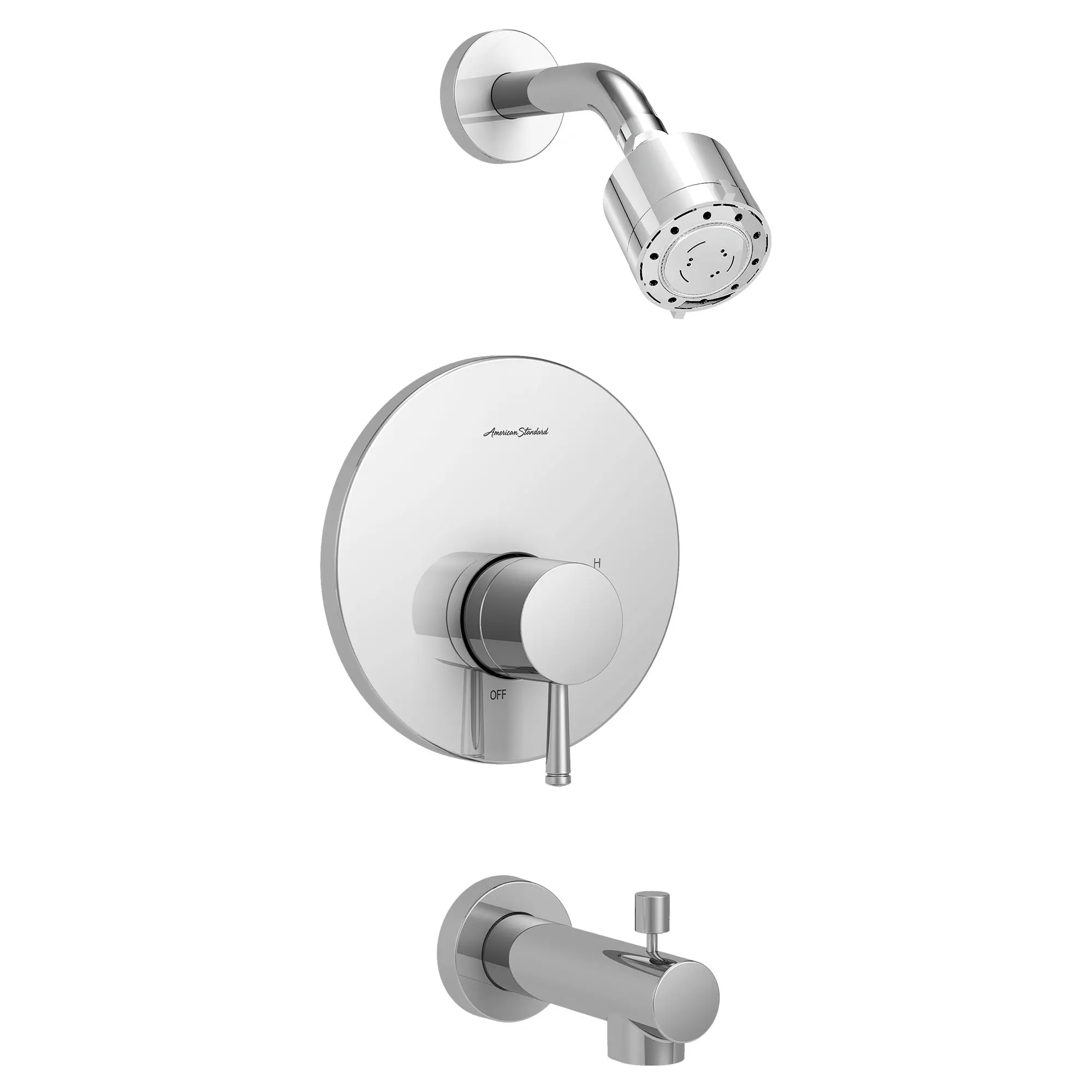 Serin® 2.5 gpm/9.5 L/min Garniture de douche avec ommeau de douche à 3 fonctions, cartouche à double équilibre de pression en céramiqueavec poignée à levier