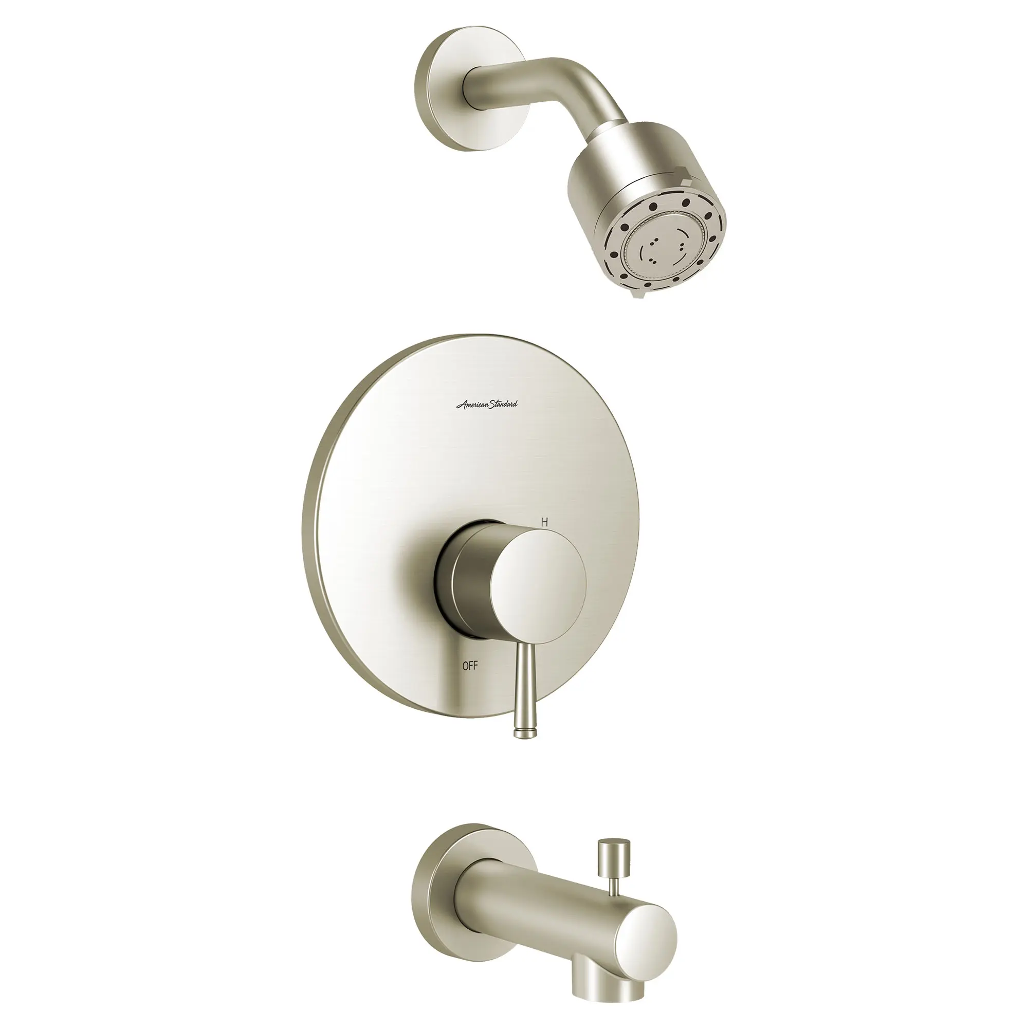 Serin® 2.5 gpm/9.5 L/min Garniture de douche avec ommeau de douche à 3 fonctions, cartouche à double équilibre de pression en céramiqueavec poignée à levier