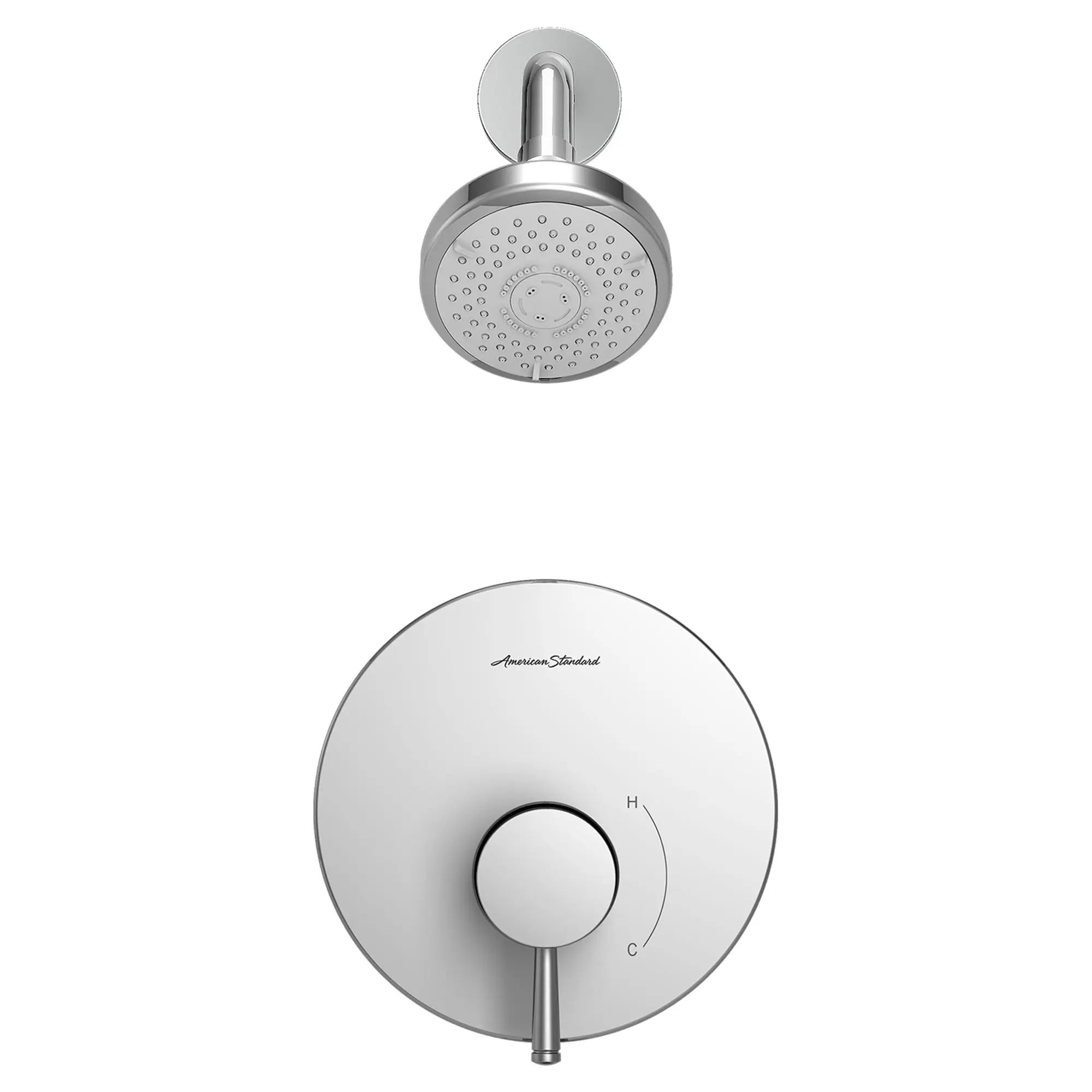 Serin® - Ensemble de robinetterie pour douche 1,75 gpm/6,6 L/min incluant une pomme de douche 3 fonctions à économie d'eau, une cartouche à pression équilibrée en double céramique et une poignée à levier