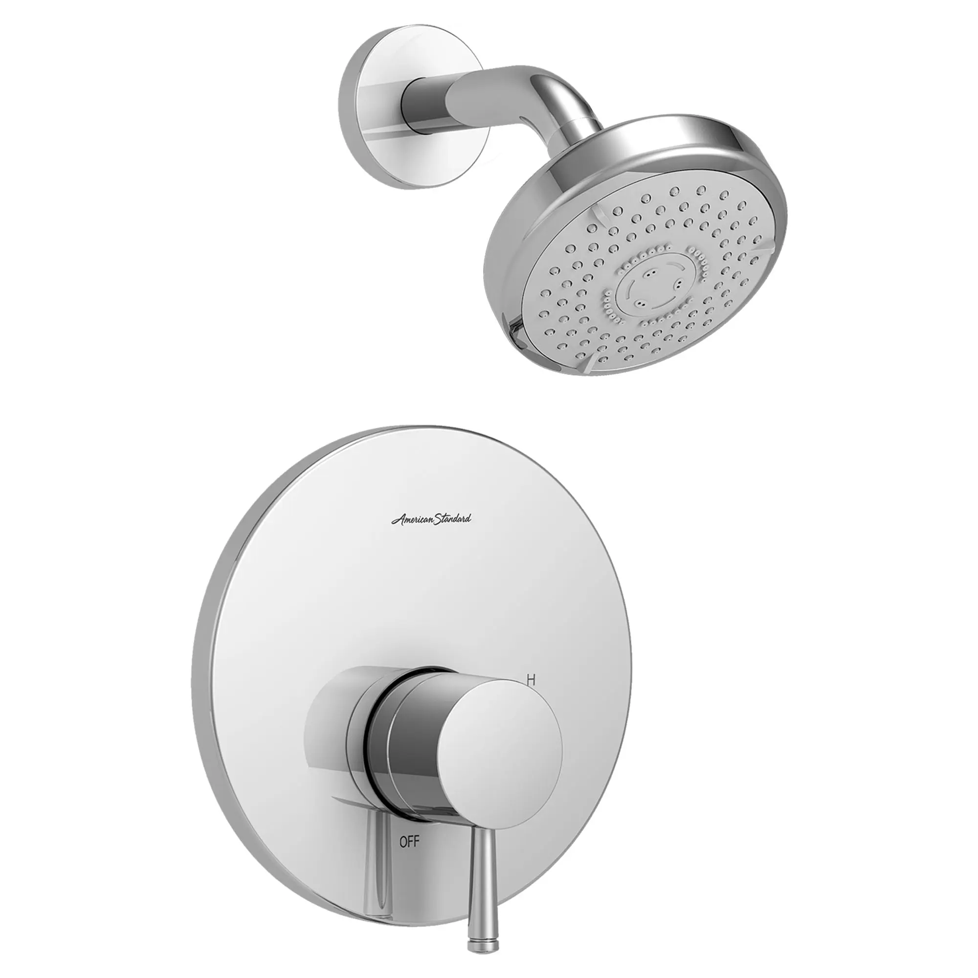 Serin® - Ensemble de robinetterie pour douche 1,75 gpm/6,6 L/min incluant une pomme de douche 3 fonctions à économie d'eau, une cartouche à pression équilibrée en double céramique et une poignée à levier