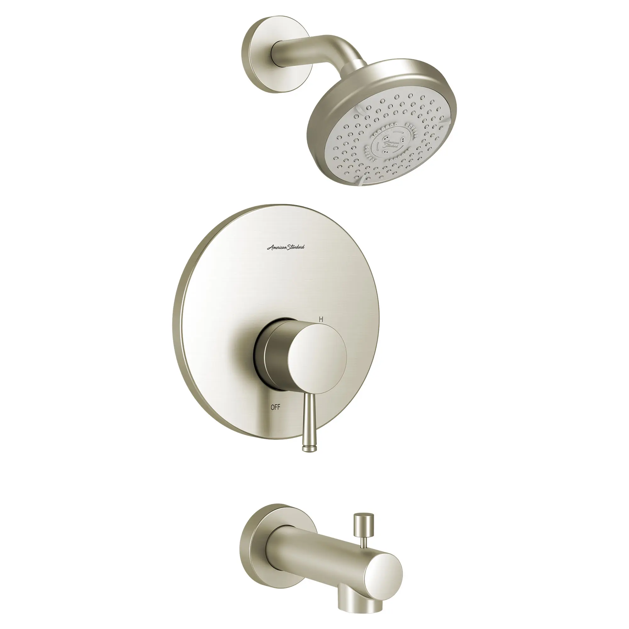 Serin® 1.75 gpm/6.6 L/min Tub and Shower Trim Kit With Water-Saving 3-Function Shower Head, Double Ceramic Pressure Balance Cartridge With Lever Handle