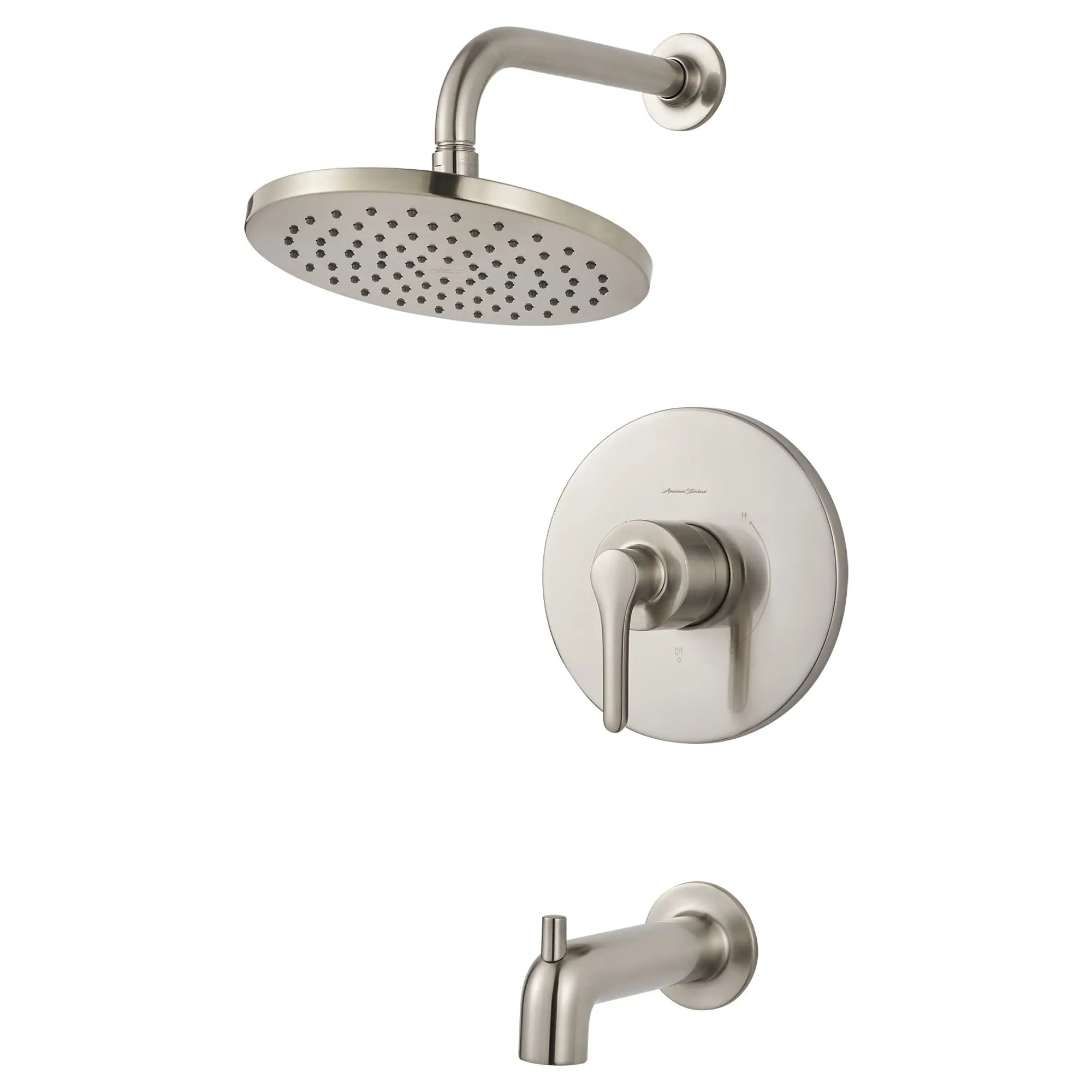 Studio® S 2.5 gpm/9.5 L/min baignoire and Garniture de douche avec pomme de douche pluie,   cartouche à double équilibre de pression en céramique avec poignée à levier