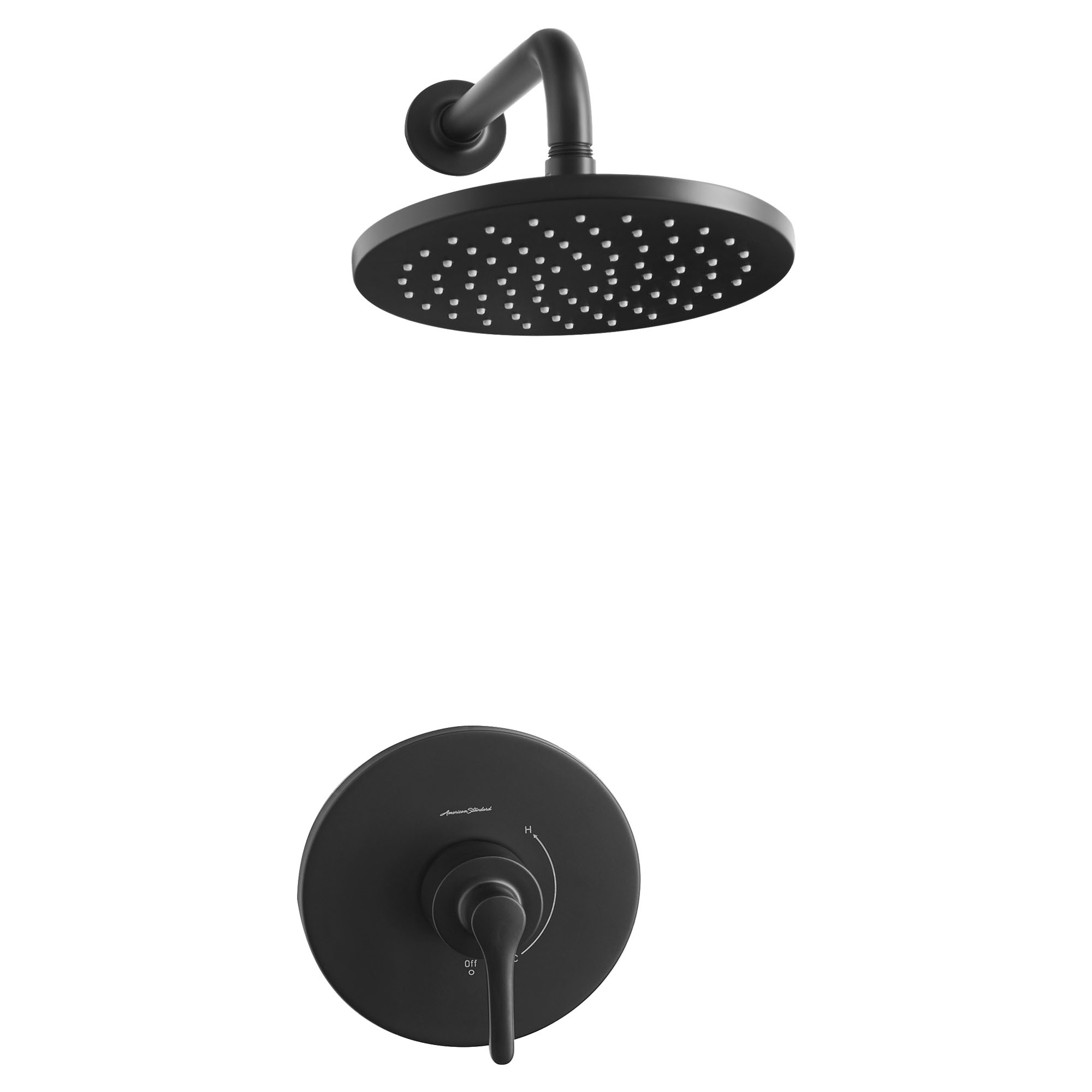 StudioMC S - Ensemble de robinetterie pour douche 1,8 gpm/6,8 L/min incluant une pomme de douche pluie, une cartouche à pression équilibrée en double céramique et une poignée à levier