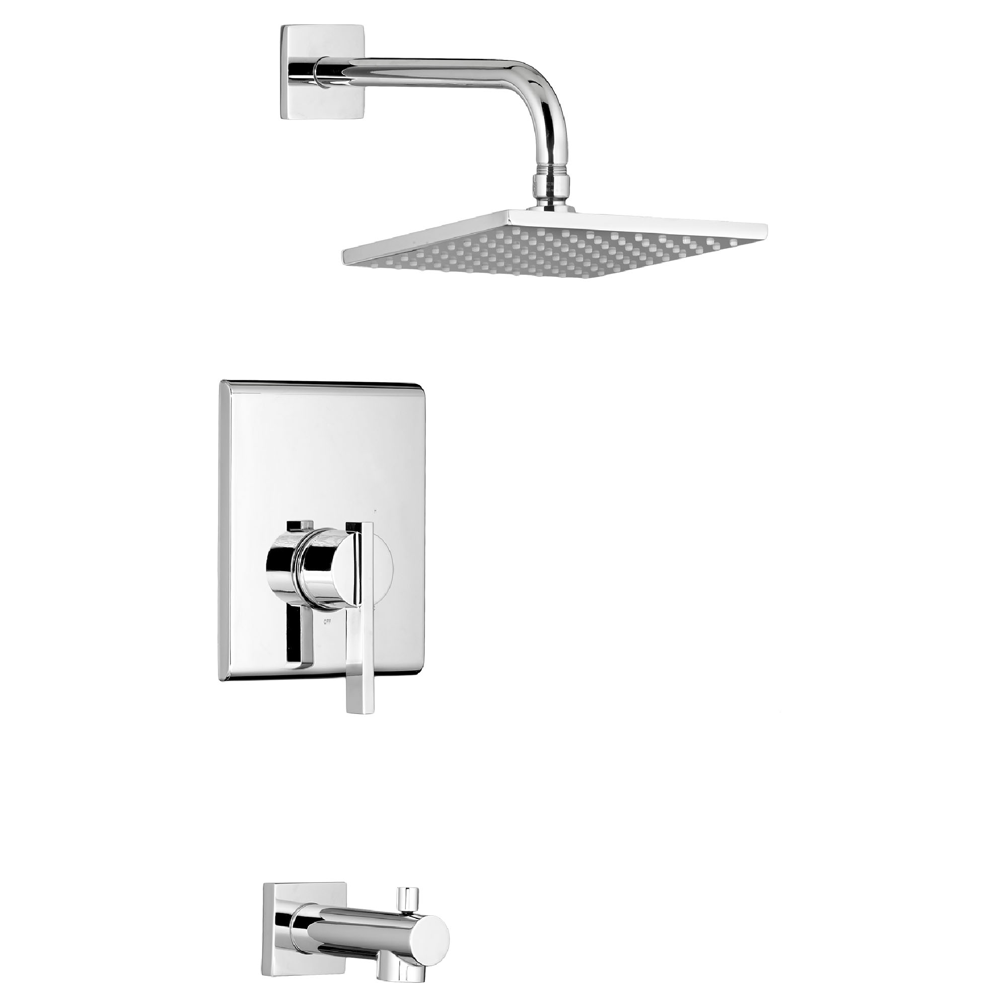 Times Square™ 2.5 gpm/9.5 L/min Tub and Shower Trim Kit With Rain Showerhead, Double Ceramic Pressure Balance Cartridge With Lever Handle