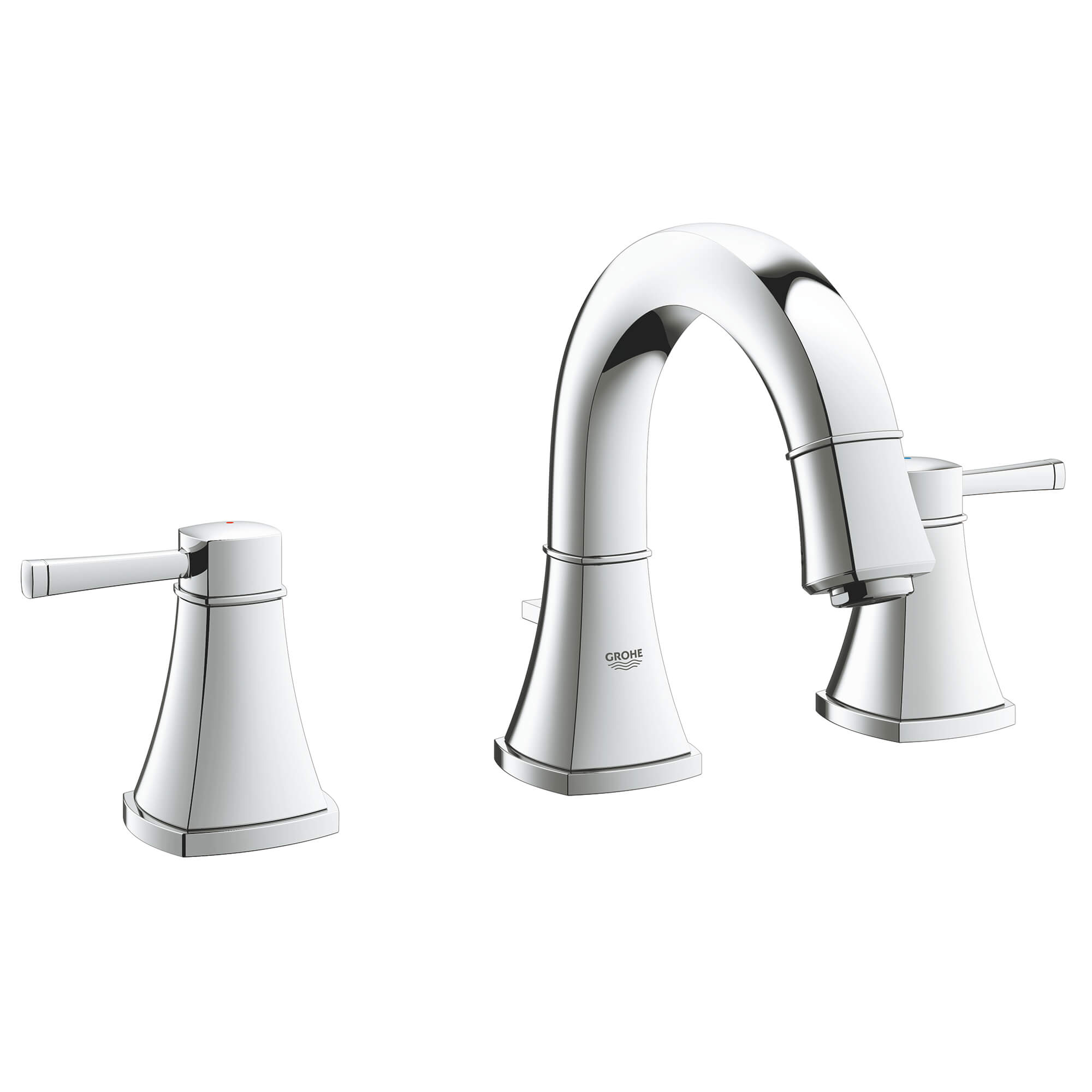 8 in. Widespread 2-Handle Low Arc Bathroom Faucet - 1.5 GPM