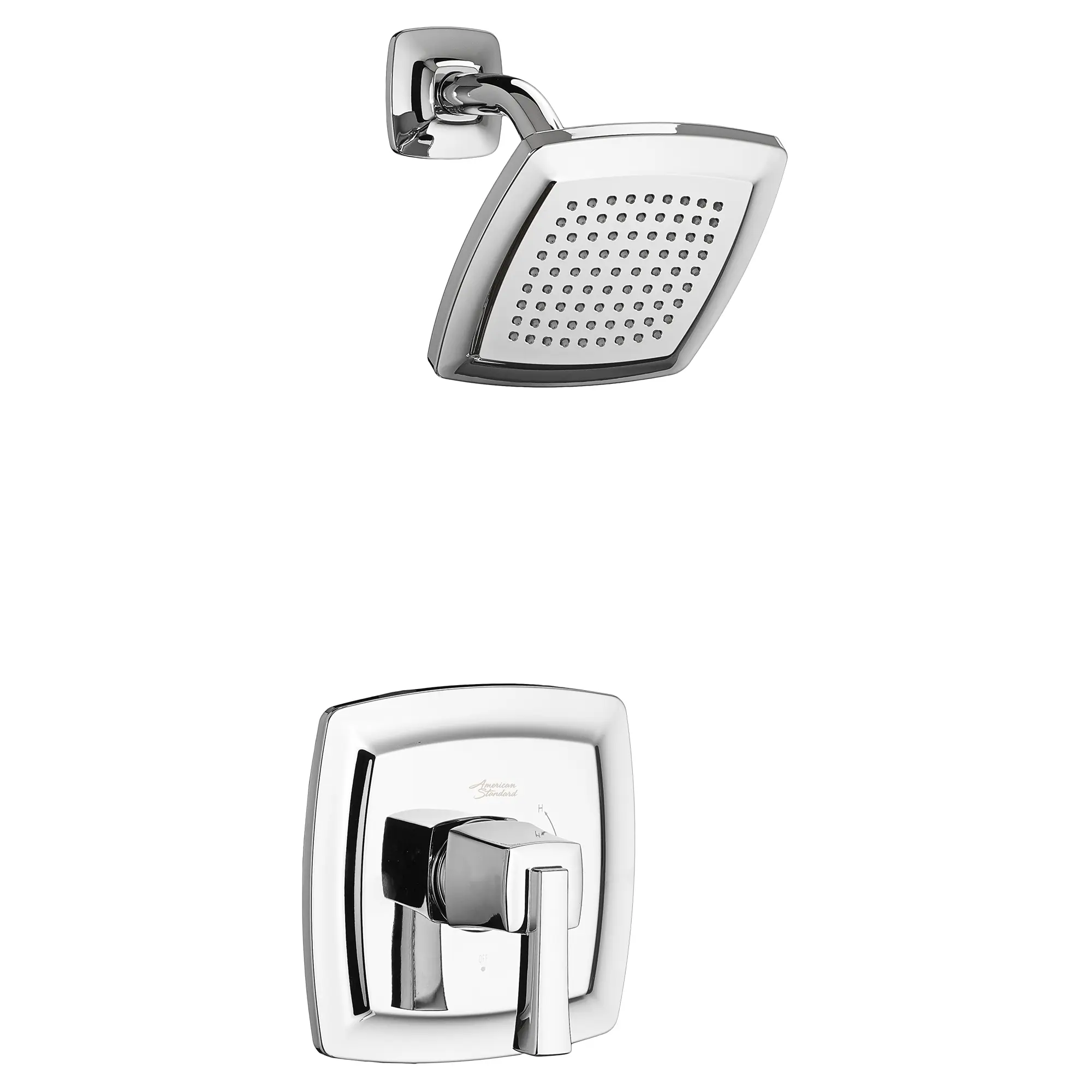 Townsend® - Ensemble de robinetterie pour douche 2,5 gpm/9,5 L/min incluant une pomme de douche pluie, une cartouche à pression équilibrée en double céramique et une poignée à levier