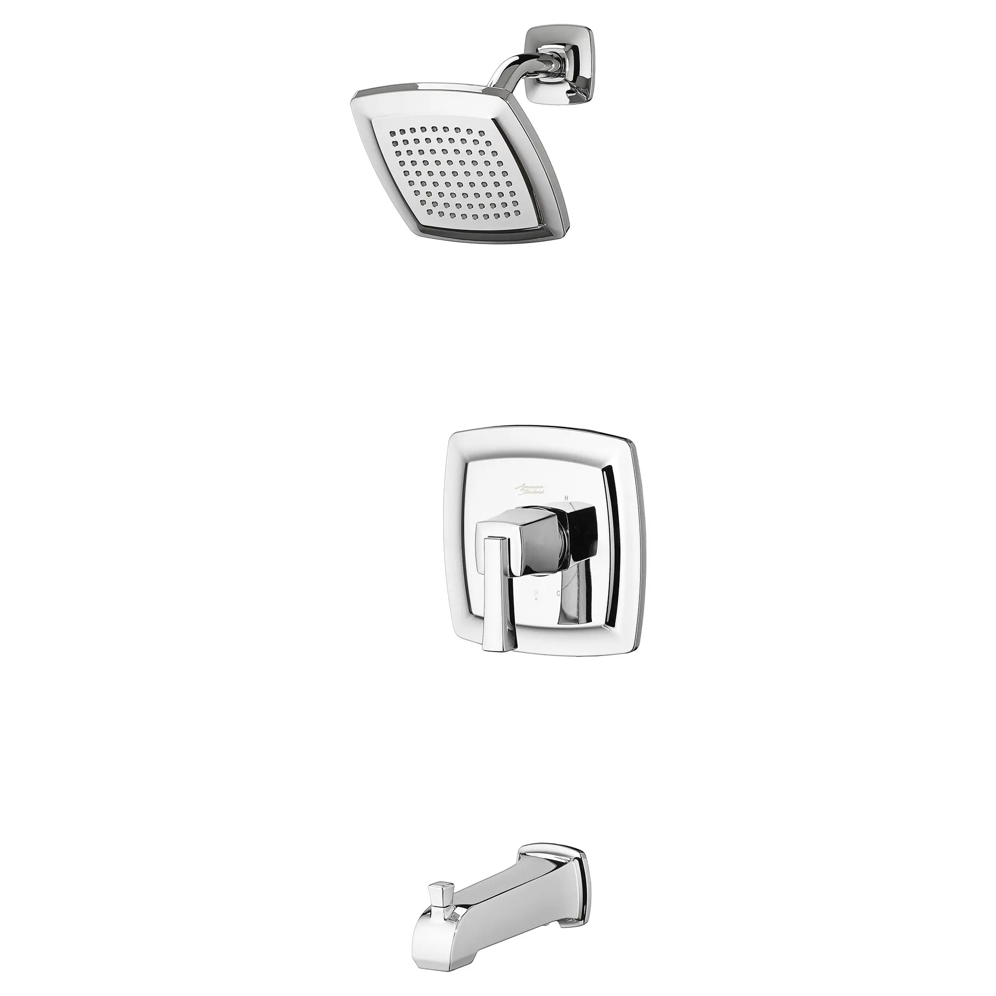 Townsend® - Ensemble de robinetterie pour baignoire/douche 1,75 gpm/6,6 L/min incluant une pomme de douche à économie d'eau, une cartouche à pression équilibrée en double céramique et une poignée à levier