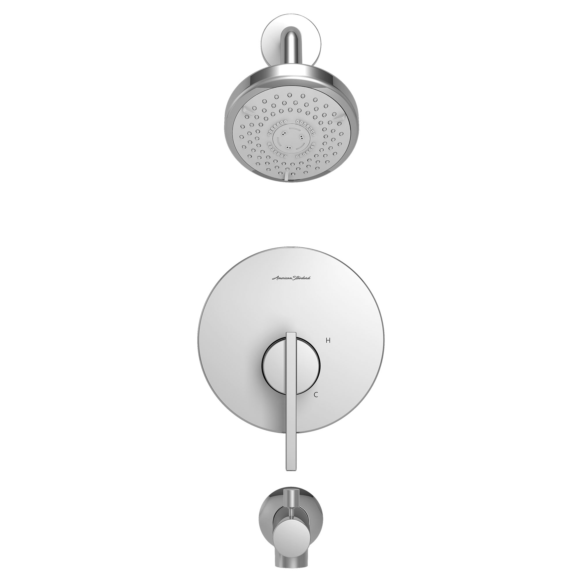 Berwick® 1.75 gpm/6.6 L/min Tub and Shower Trim Kit With 3-Function Showerhead, Double Ceramic Pressure Balance Cartridge and Lever Handle