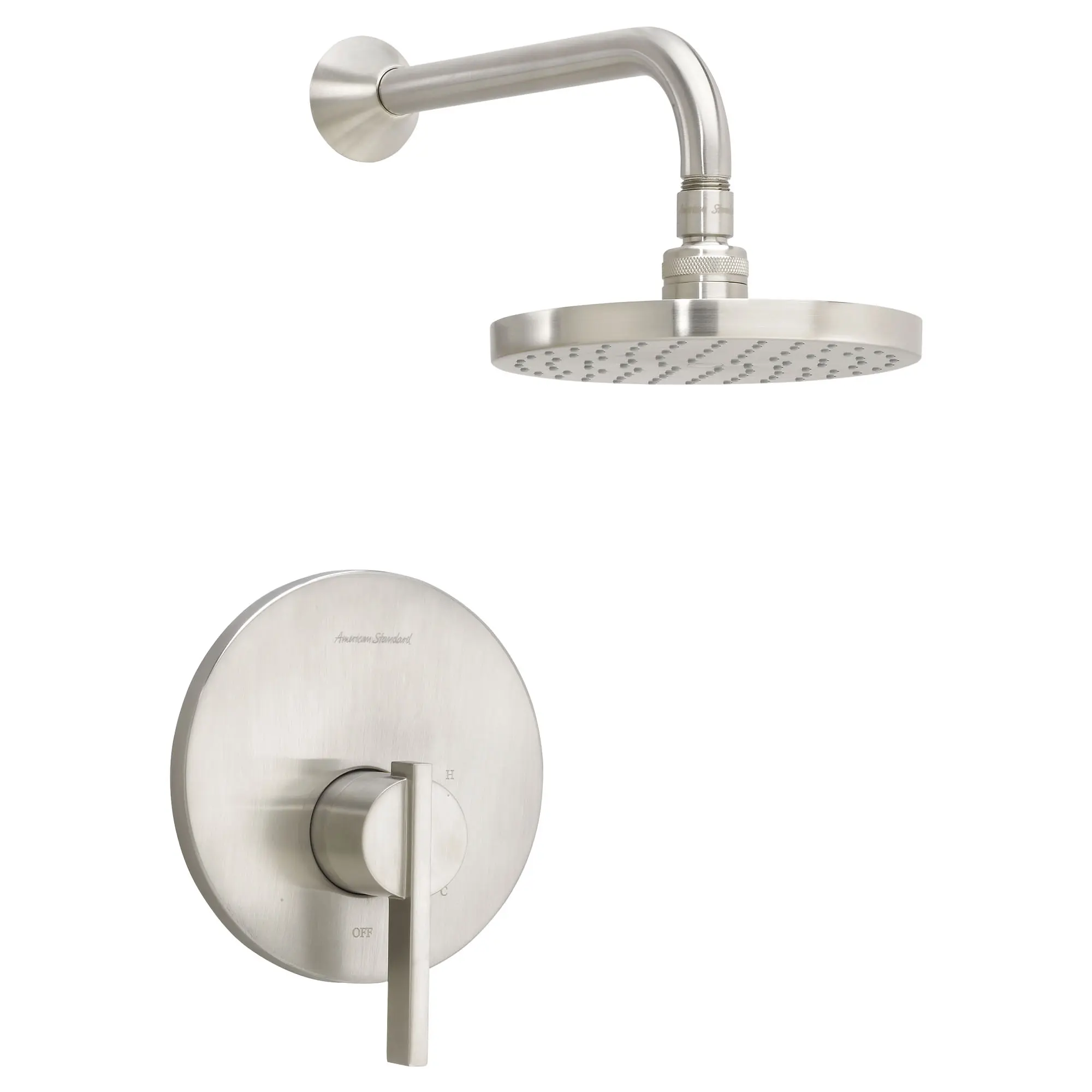 Ensemble de garniture pour douche Boulevard, 2,5 gpm/9,5 L/min avec pomme de douche à jet pluie, cartouche double en céramique à pression équilibrée et poignée à levier