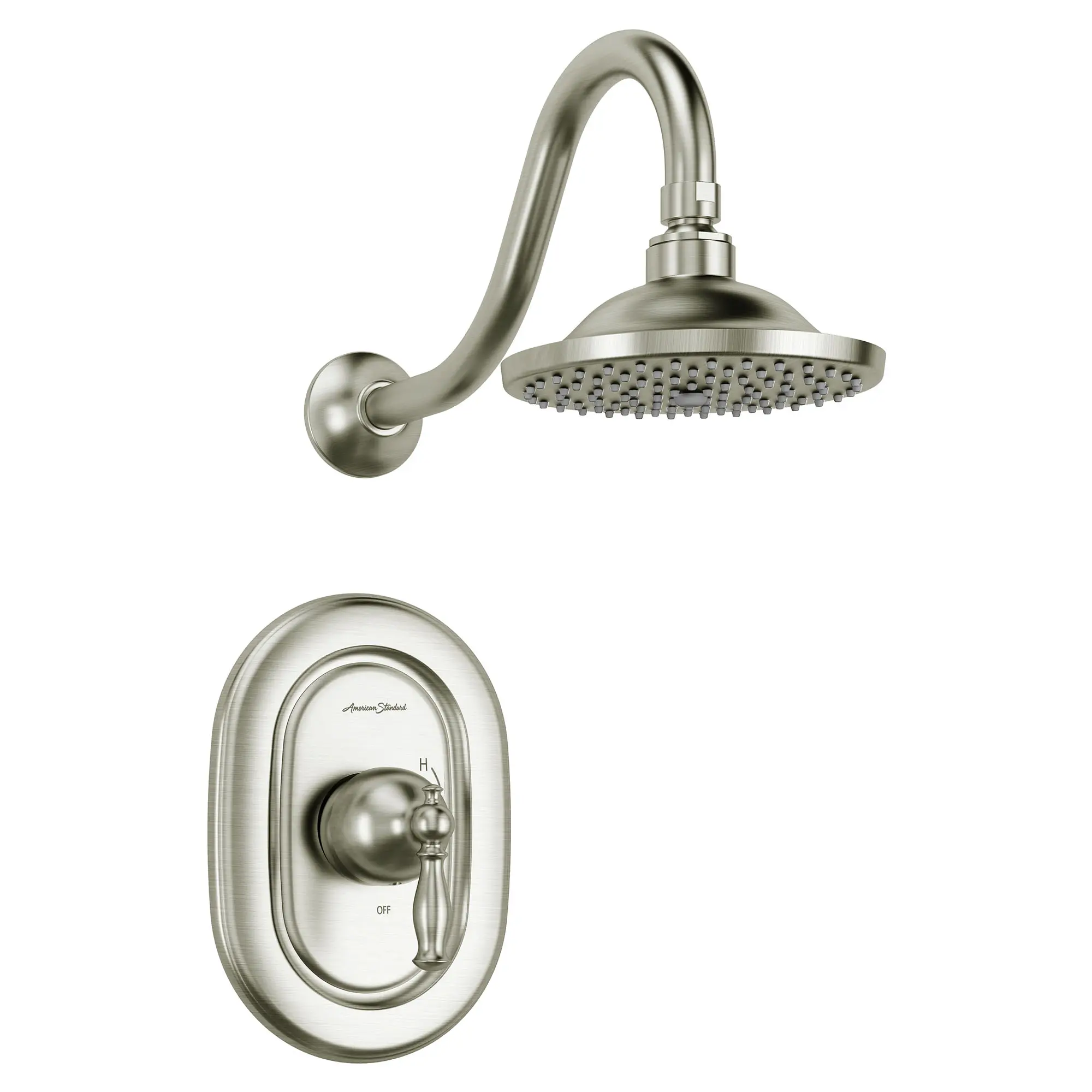 Quentin 2.5 gpm/9.5 L/min Garniture de douche avec pomme de douche pluie,   cartouche à double équilibre de pression en céramique avec poignée à levier