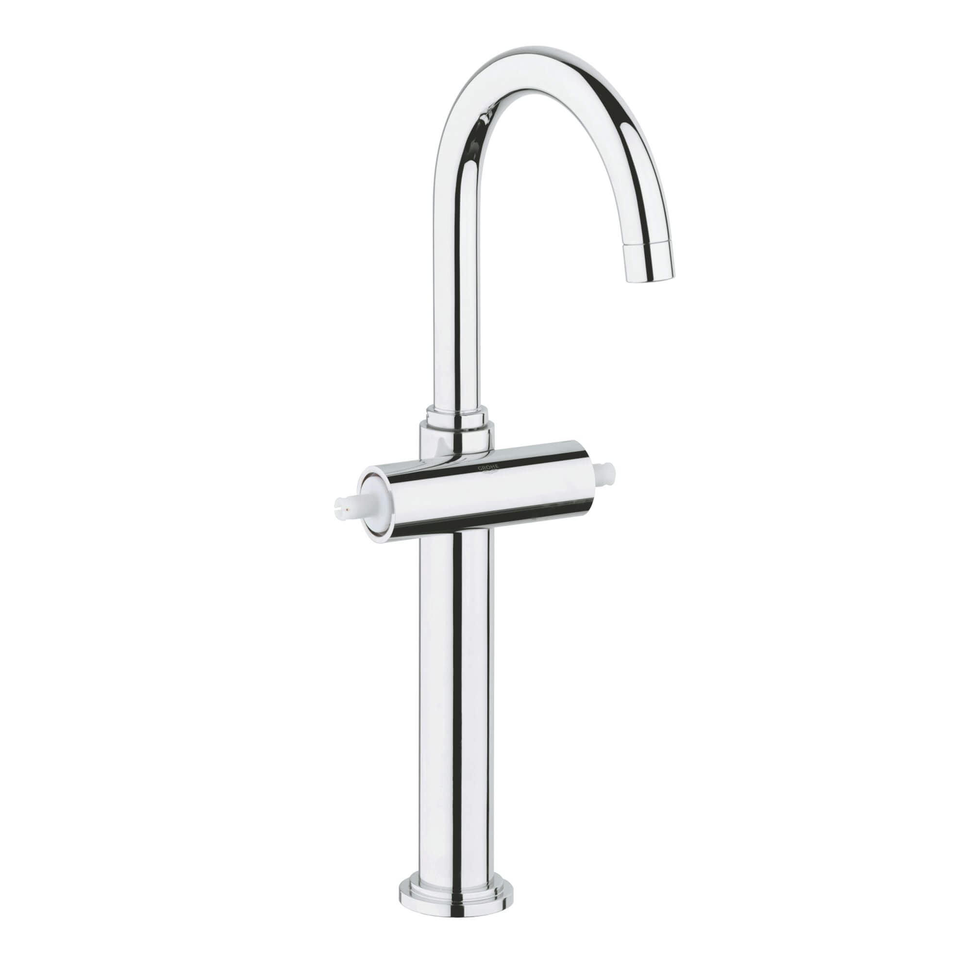 2-Handle Single-Hole High Arc Vessel Bathroom Faucet - 5.7L/min
