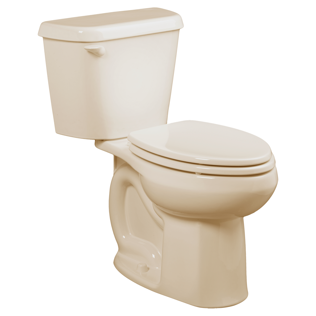 Toilette Colony, 2 pièces, 1,28 gpc/4,8 lpc, à cuvette allongée à hauteur de chaise et réservoir avec doublure, sans siège