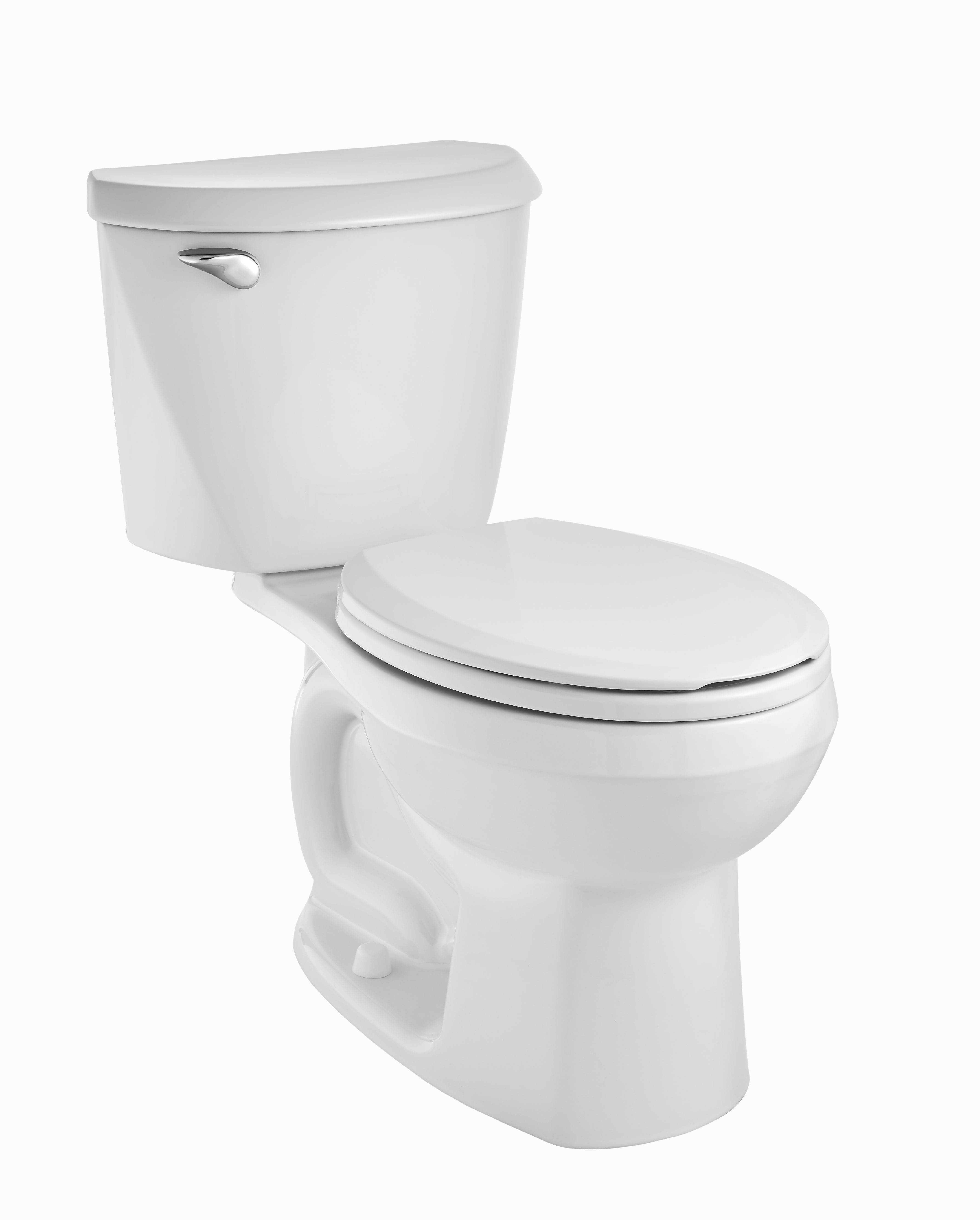 Toilette Reliant complète en deux pièces, 1,28 gpc/4,8 Lpc, hauteur régulière, devant rond, avec siège