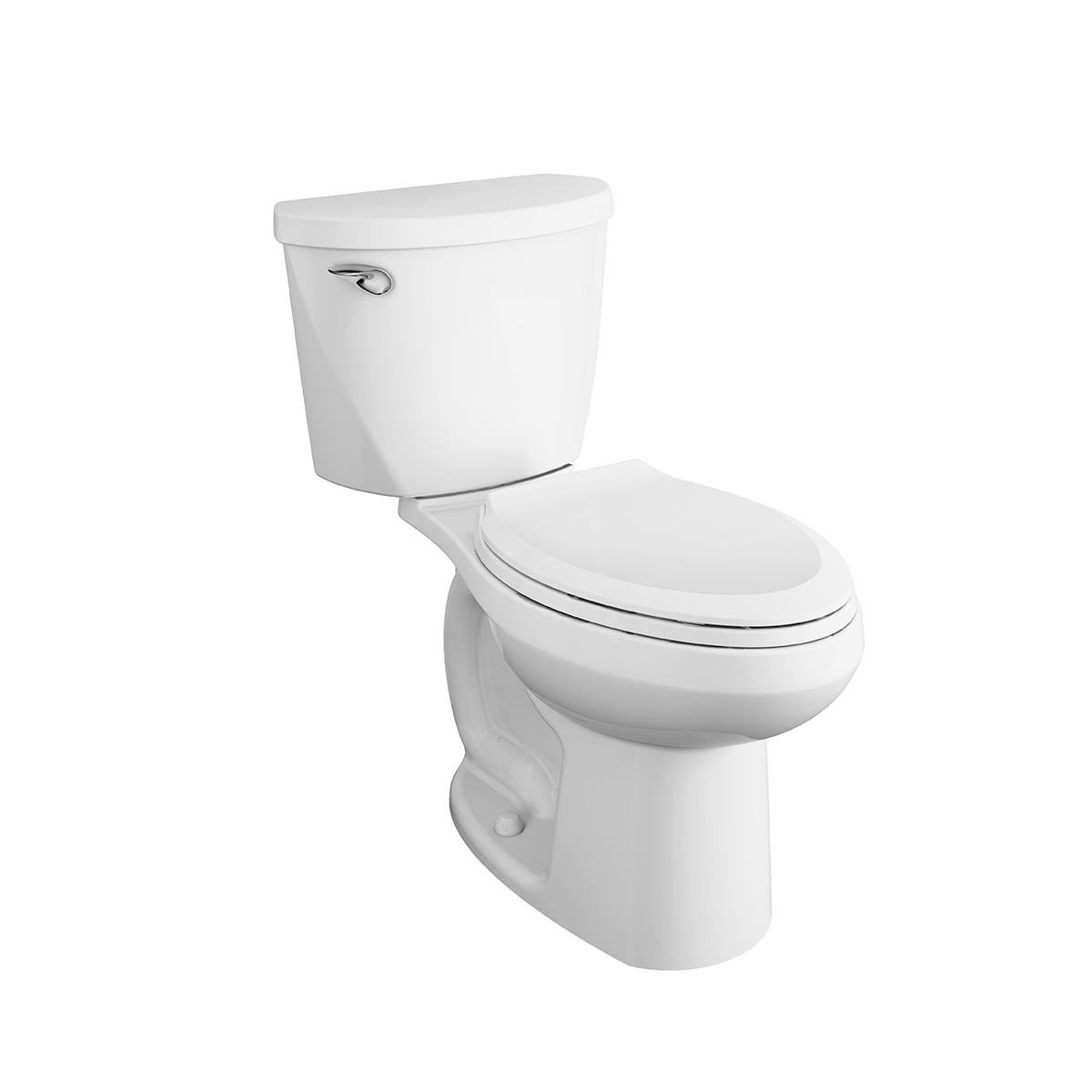 Mainstream Two-Piece 1.28 GPF/4.8 Lpf Chair Height Elongated Complete Toilet With Seat and Lined Tank