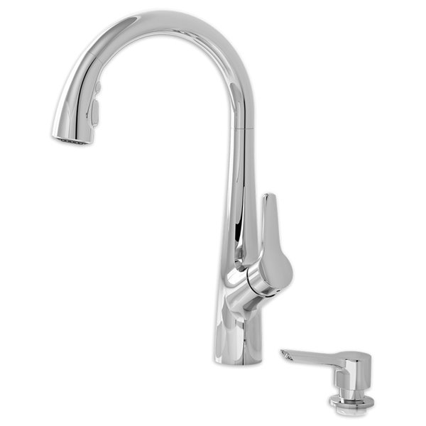 Kerris Single-Handle Pull-Down Triple Spray Kitchen Faucet 1.8 GPM with Pause Feature