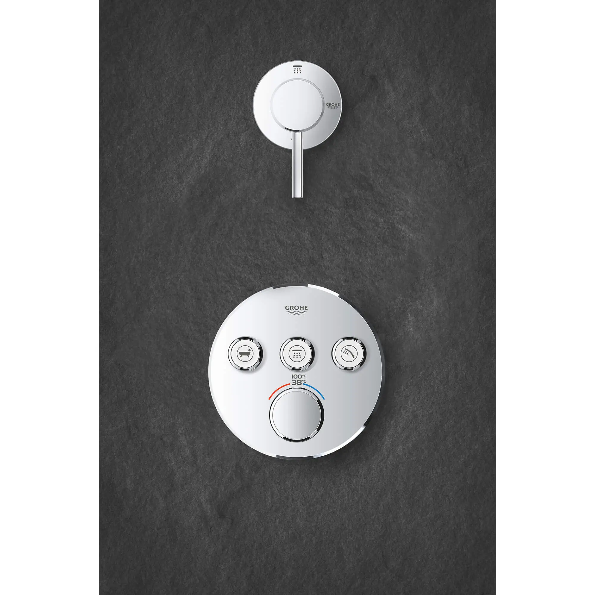 GrohTherm SmartControl Garniture de valve thermostatique à fonction triple avec module de commande