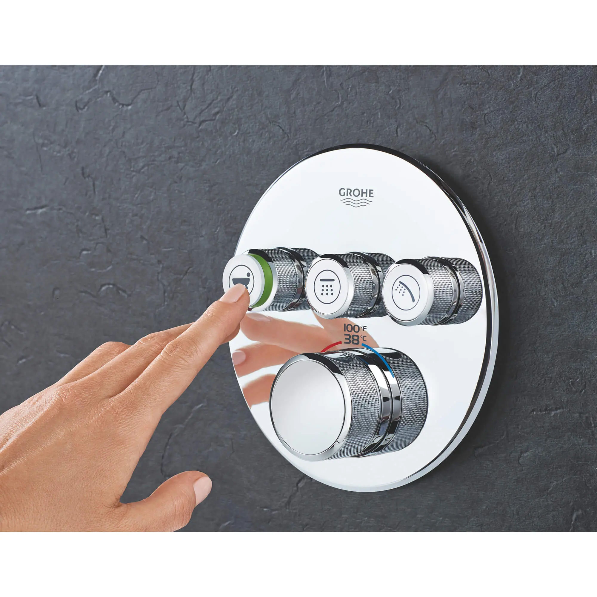 GrohTherm SmartControl Garniture de valve thermostatique à fonction triple avec module de commande