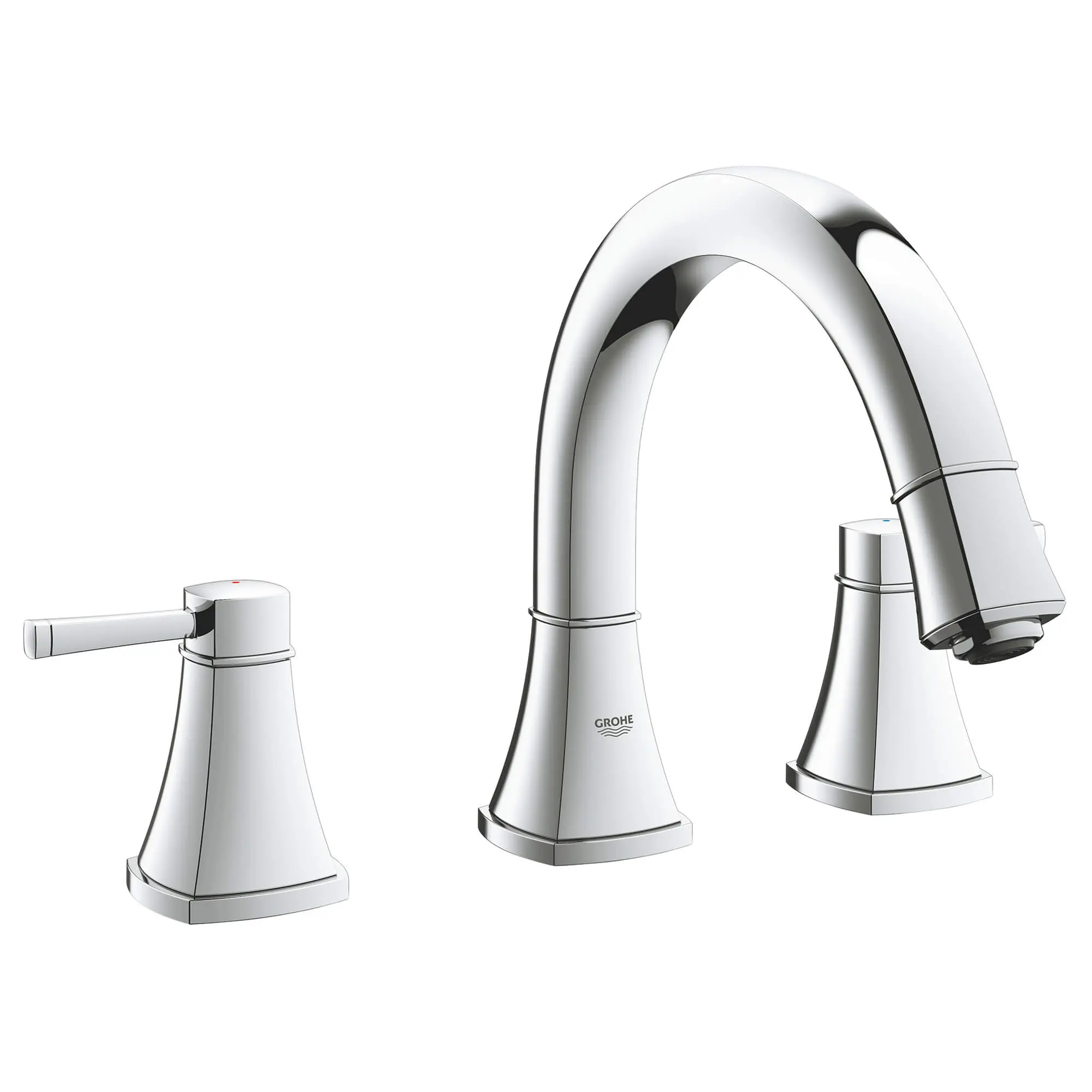 3-Hole 2-Handle Deck Mount Roman Tub Faucet