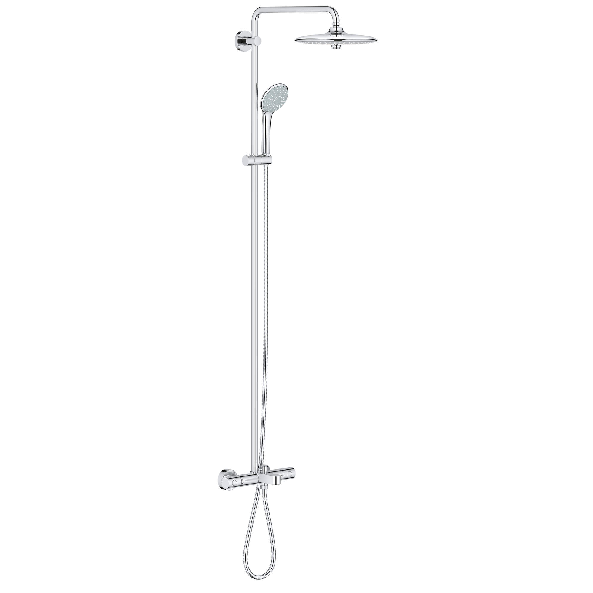 Grohe shower rail model Duo Euphoria with 3-jet hand shower and SprayDimmer  system