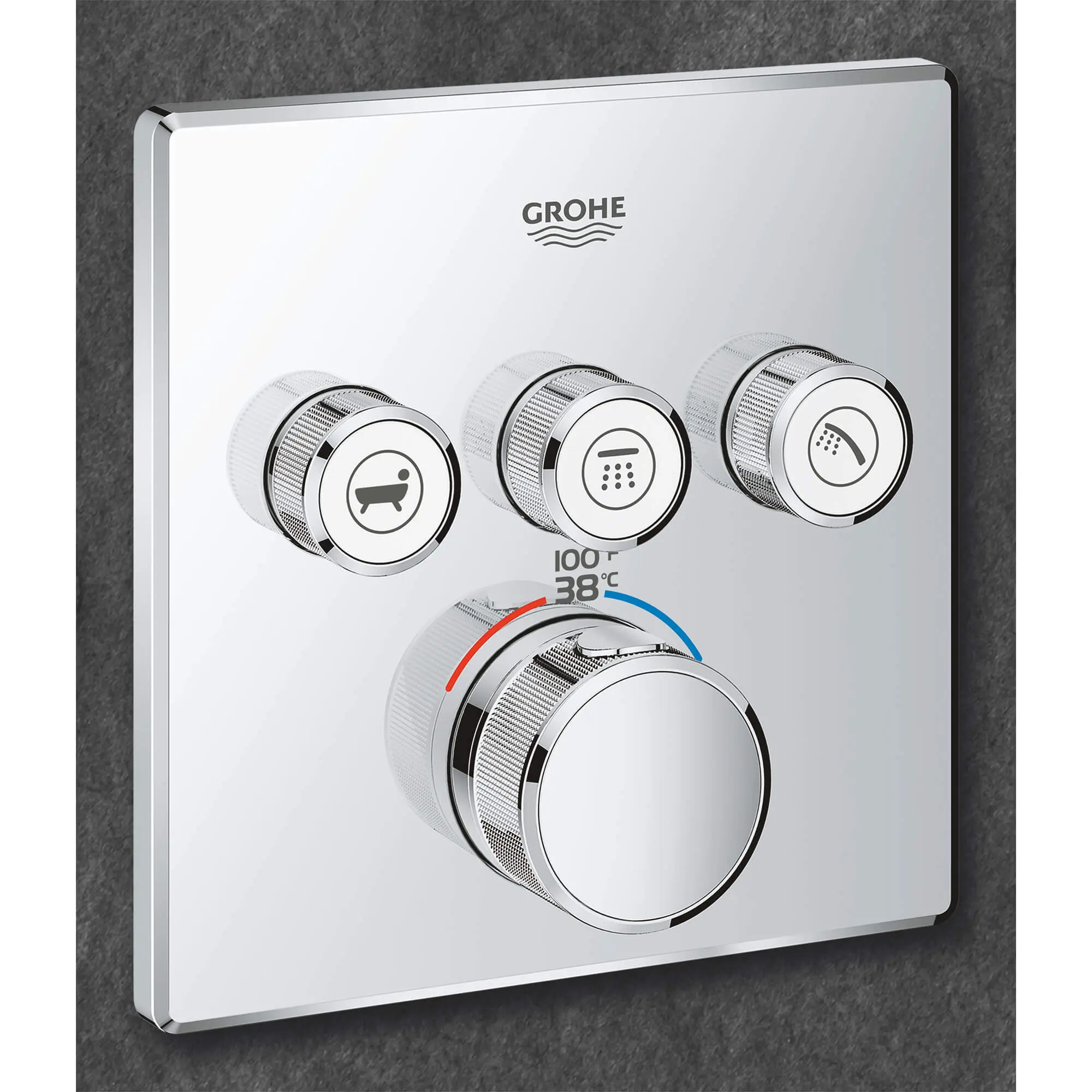 GrohTherm SmartControl Garniture de valve thermostatique à fonction triple