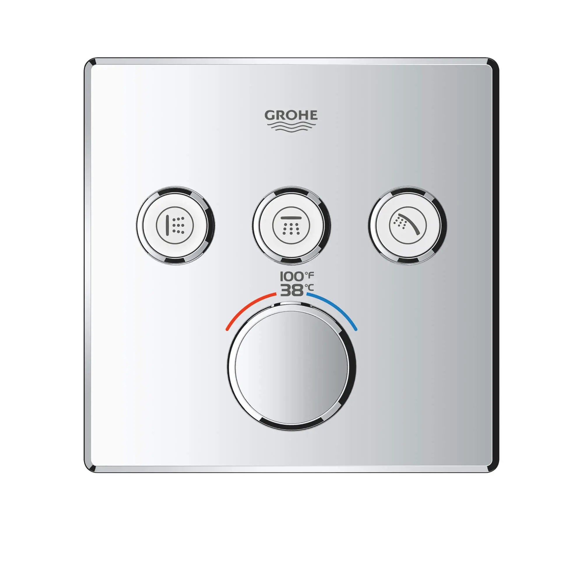 GrohTherm SmartControl Garniture de valve thermostatique à fonction triple avec module de commande