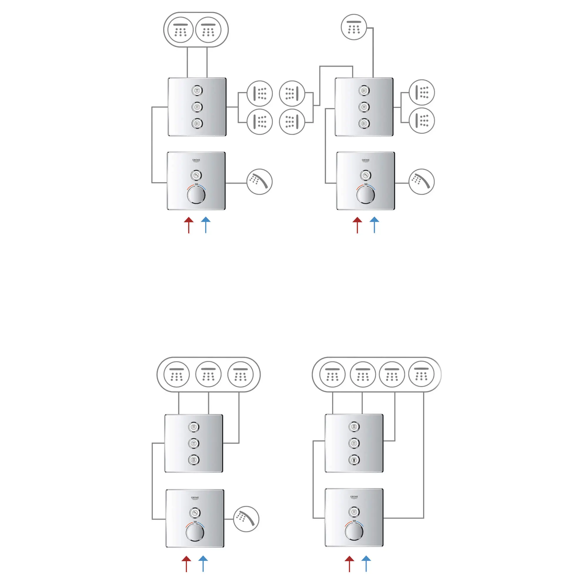 Triple Volume Control Trim