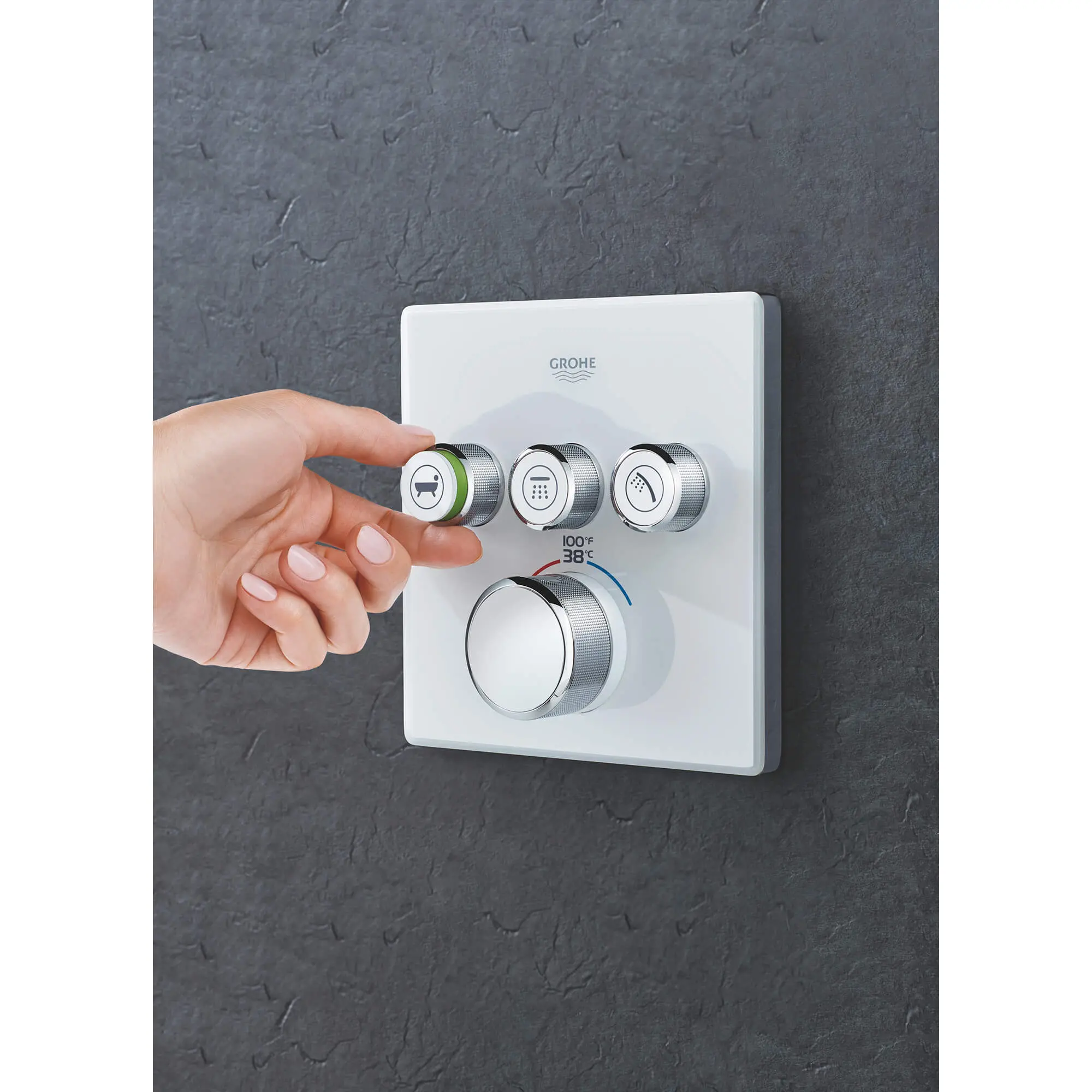 GrohTherm SmartControl Garniture de valve thermostatique à fonction triple avec module de commande