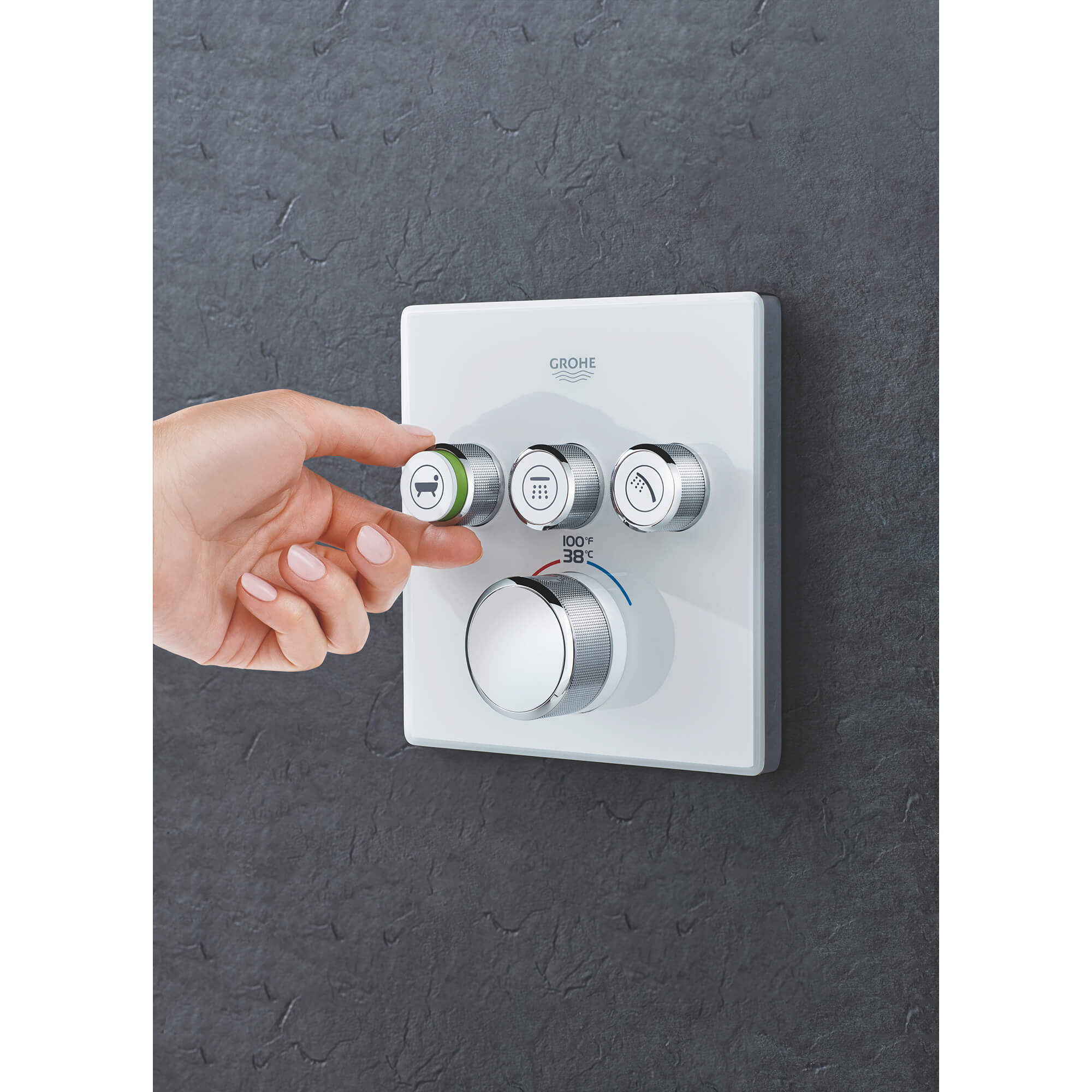 Grohe Grohtherm SmartControl - Grifo termostático de ducha empotrado con 2  válvulas, cromo 34714000