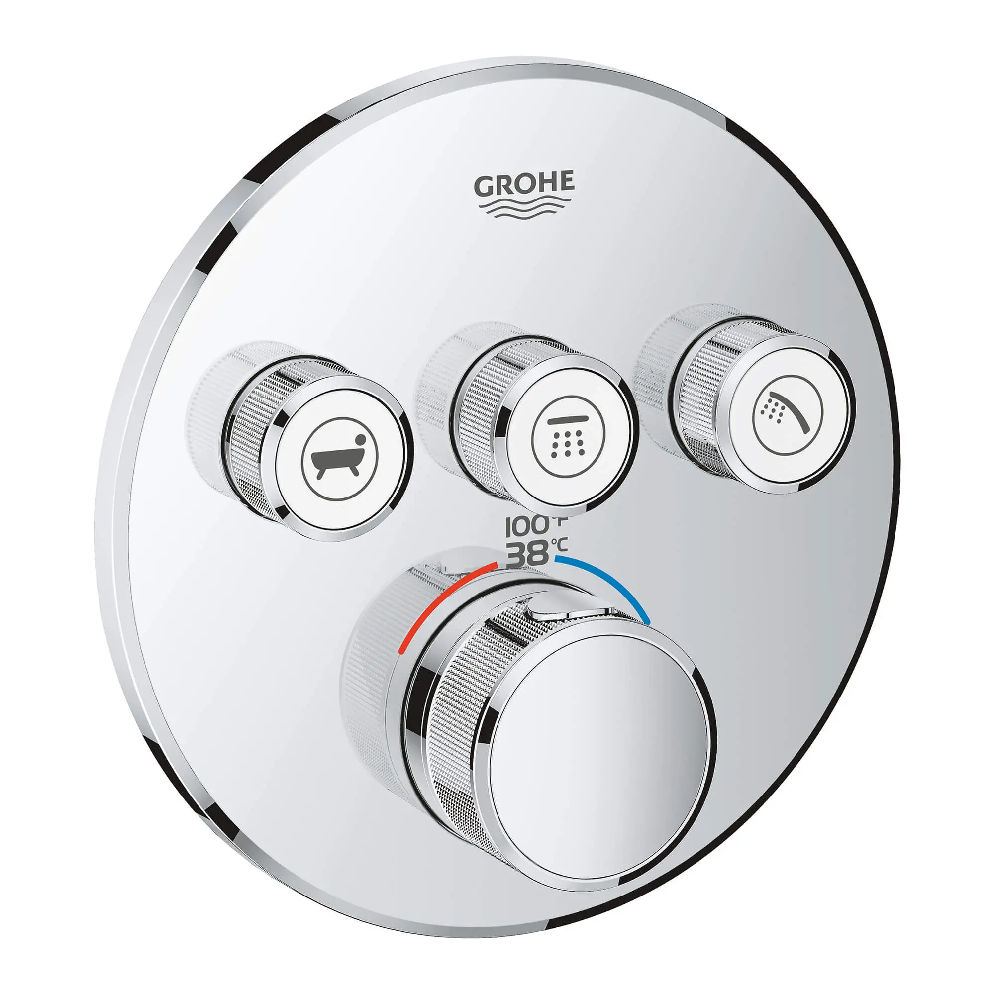 GrohTherm SmartControl Garniture de valve thermostatique à fonction triple avec module de commande