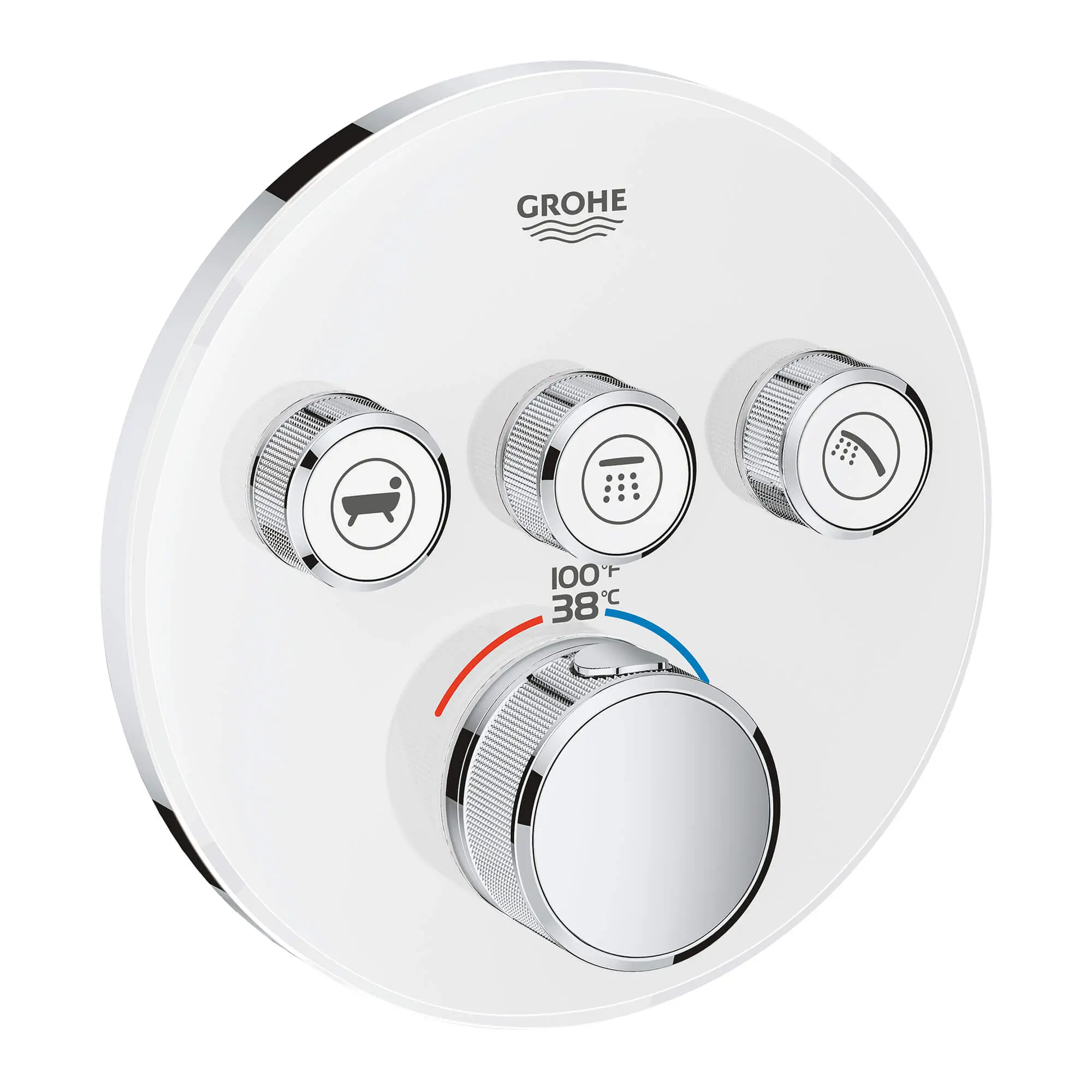 GrohTherm SmartControl Garniture de valve thermostatique à fonction triple avec module de commande