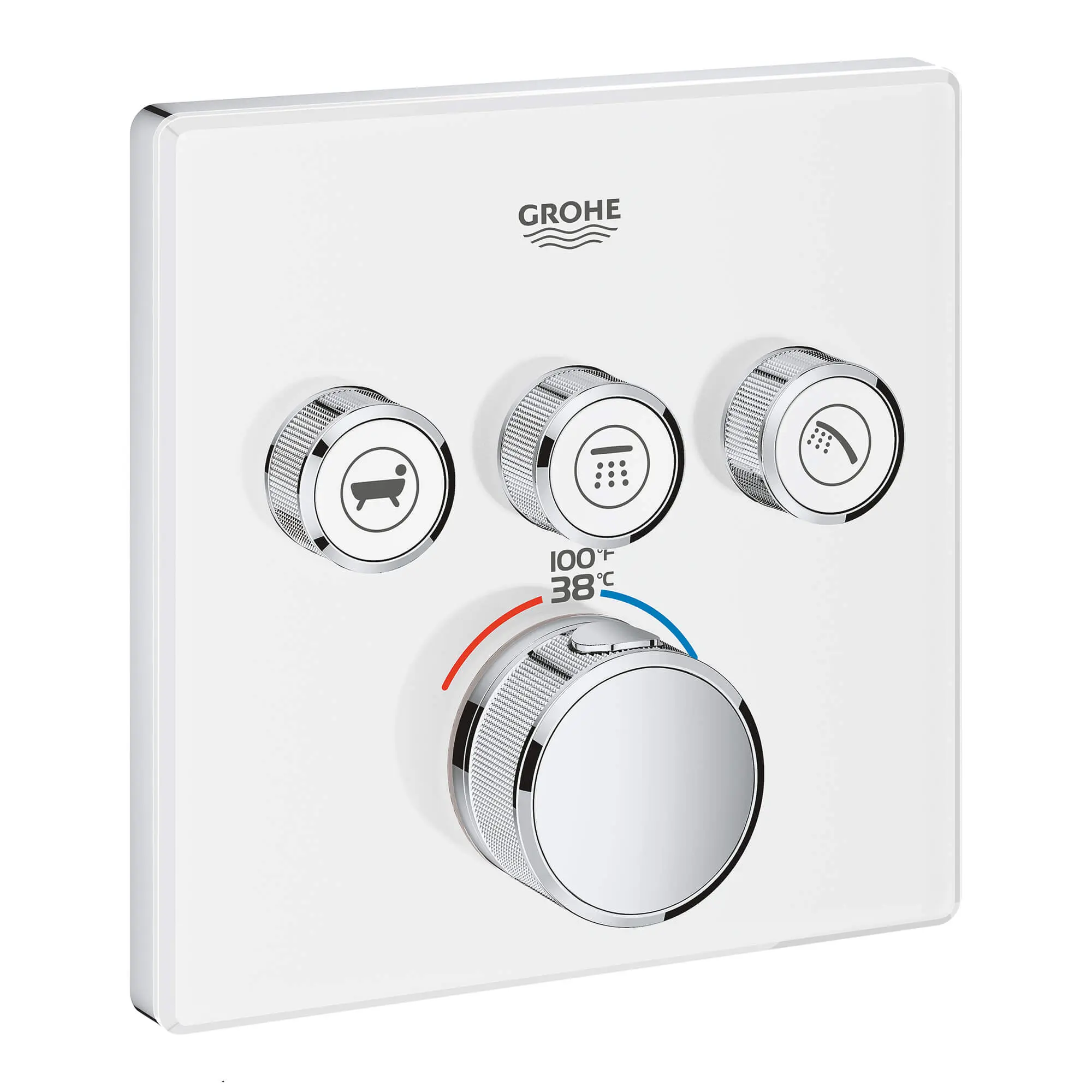 GrohTherm SmartControl Garniture de valve thermostatique à fonction triple avec module de commande