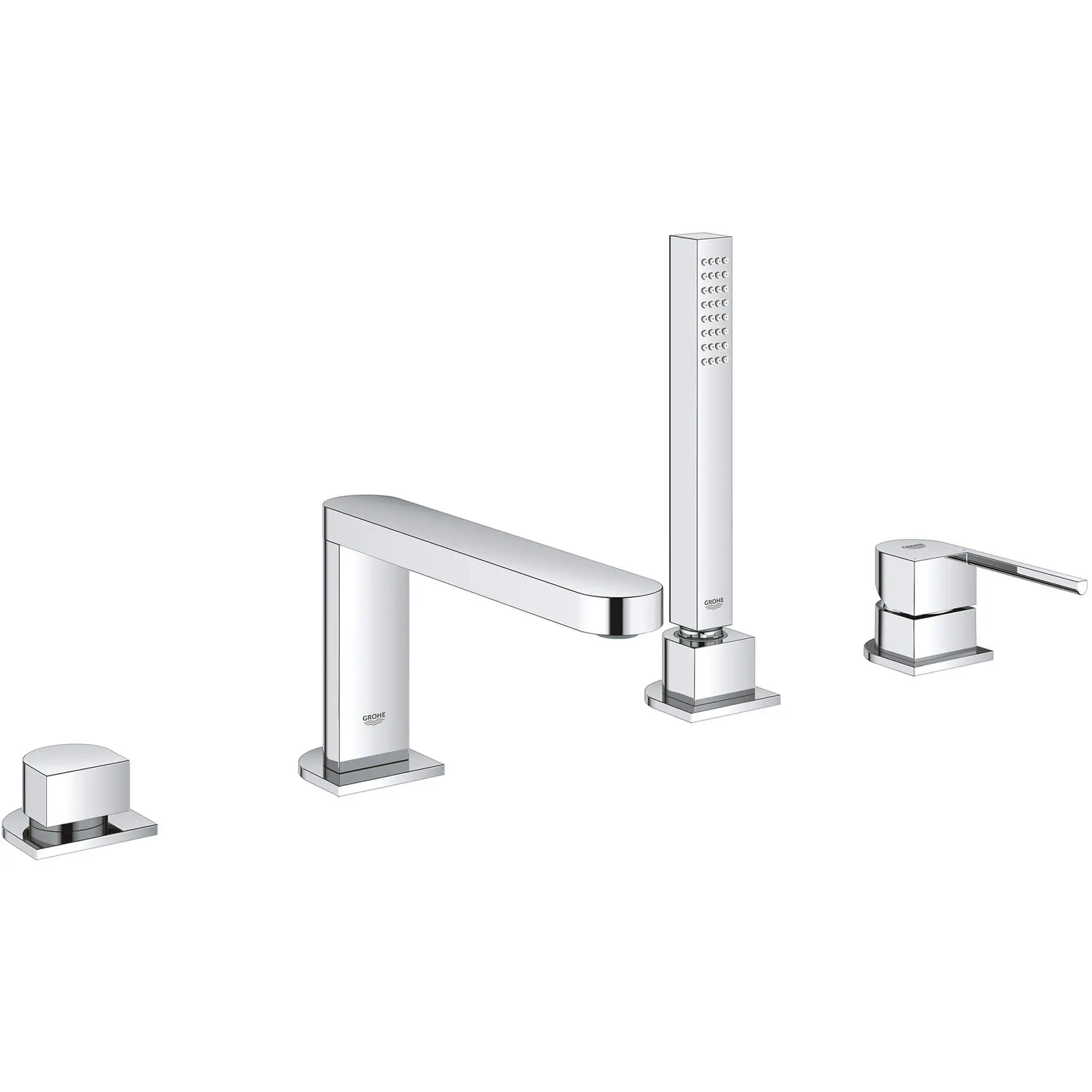 4-Hole Single-Handle Deck Mount Roman Tub Faucet with 6.6 L/min (1.75 gpm) Hand Shower