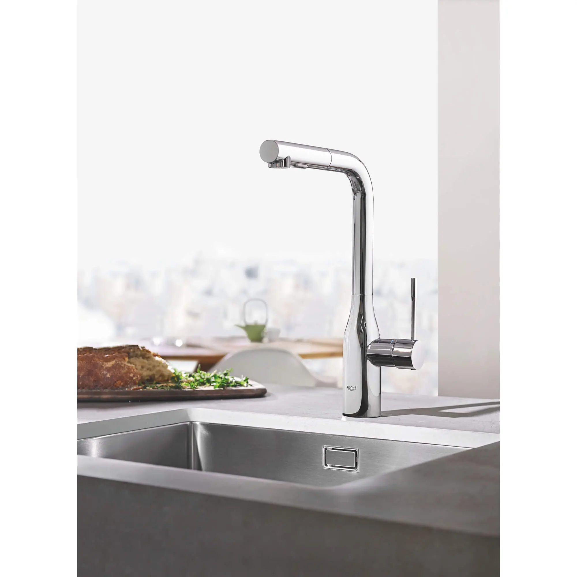 Single-Handle Pull-Out Kitchen Faucet Dual Spray 6.6 L/min (1.75 gpm)