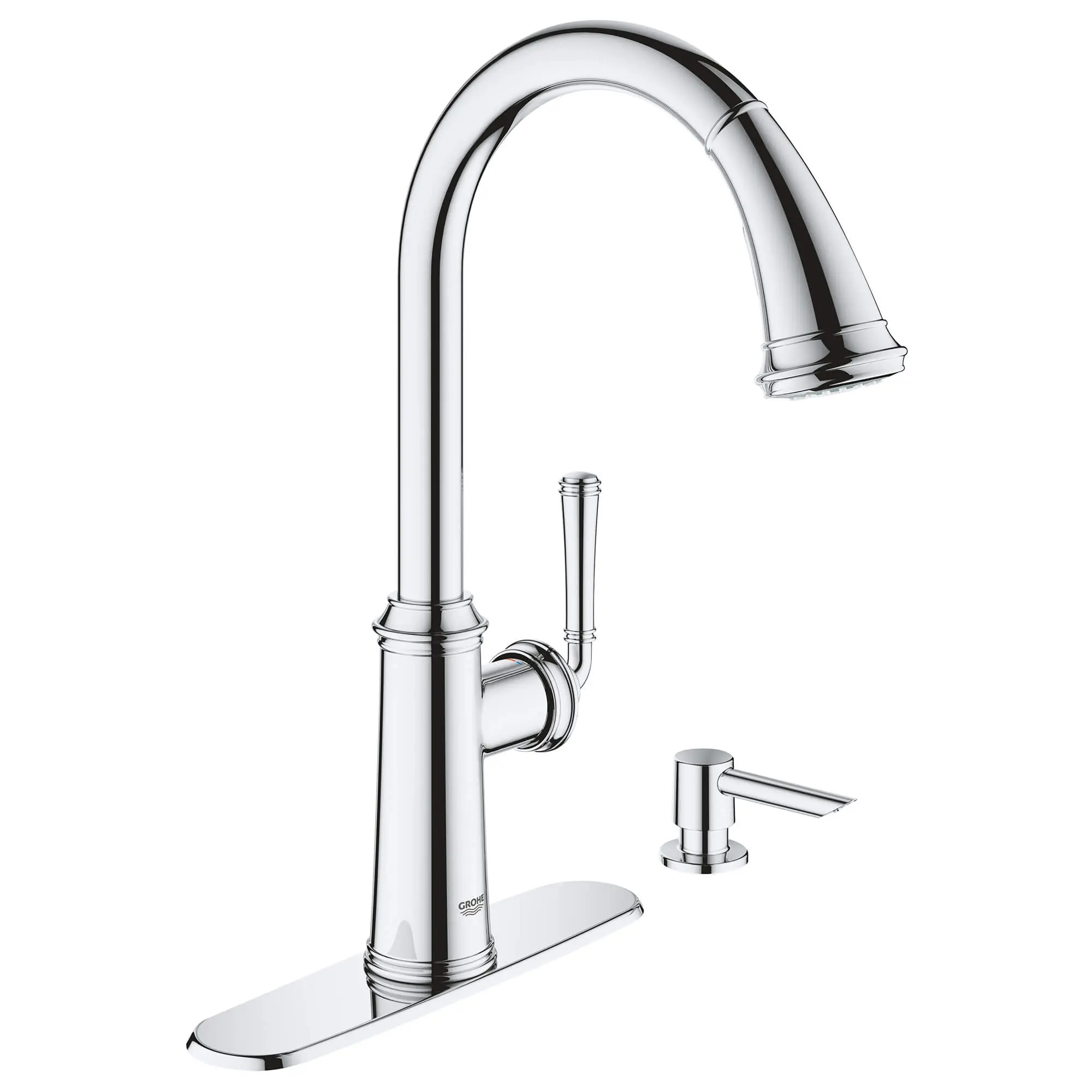 Single-Handle Pull Down Kitchen Faucet Dual Spray 1.75 GPM