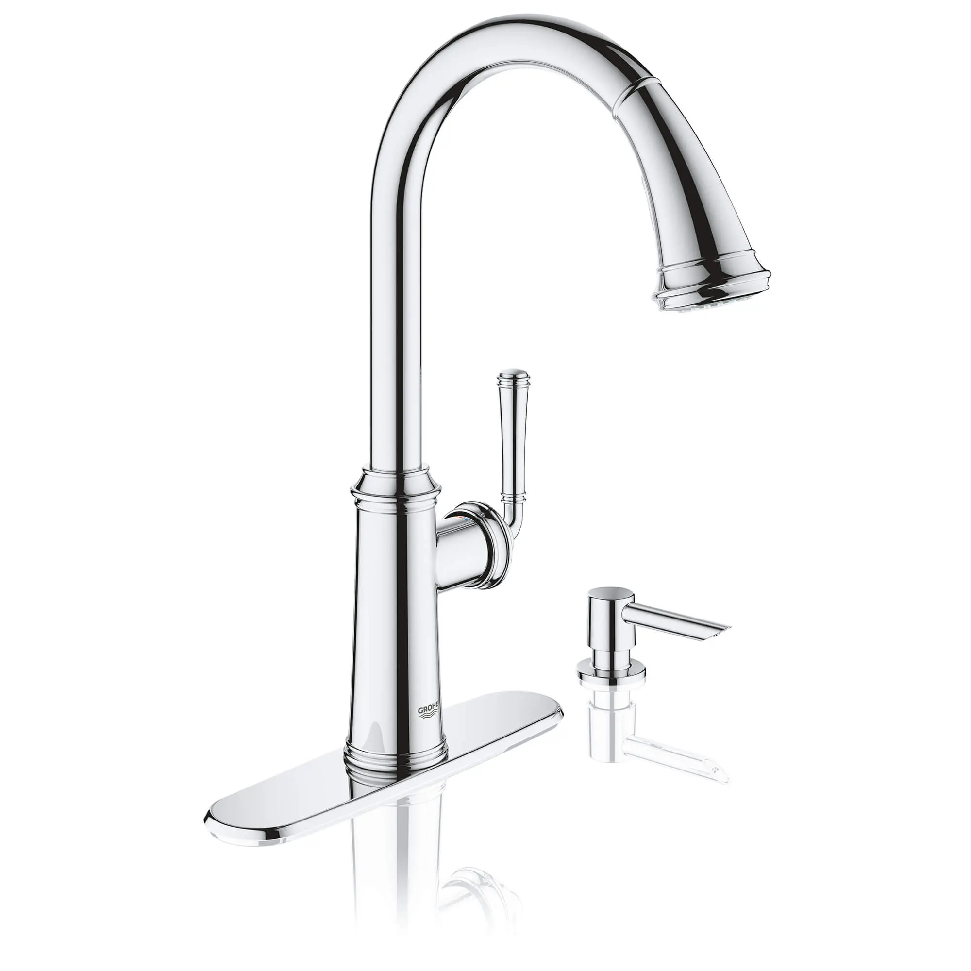 Single-Handle Pull Down Kitchen Faucet Dual Spray 1.75 GPM