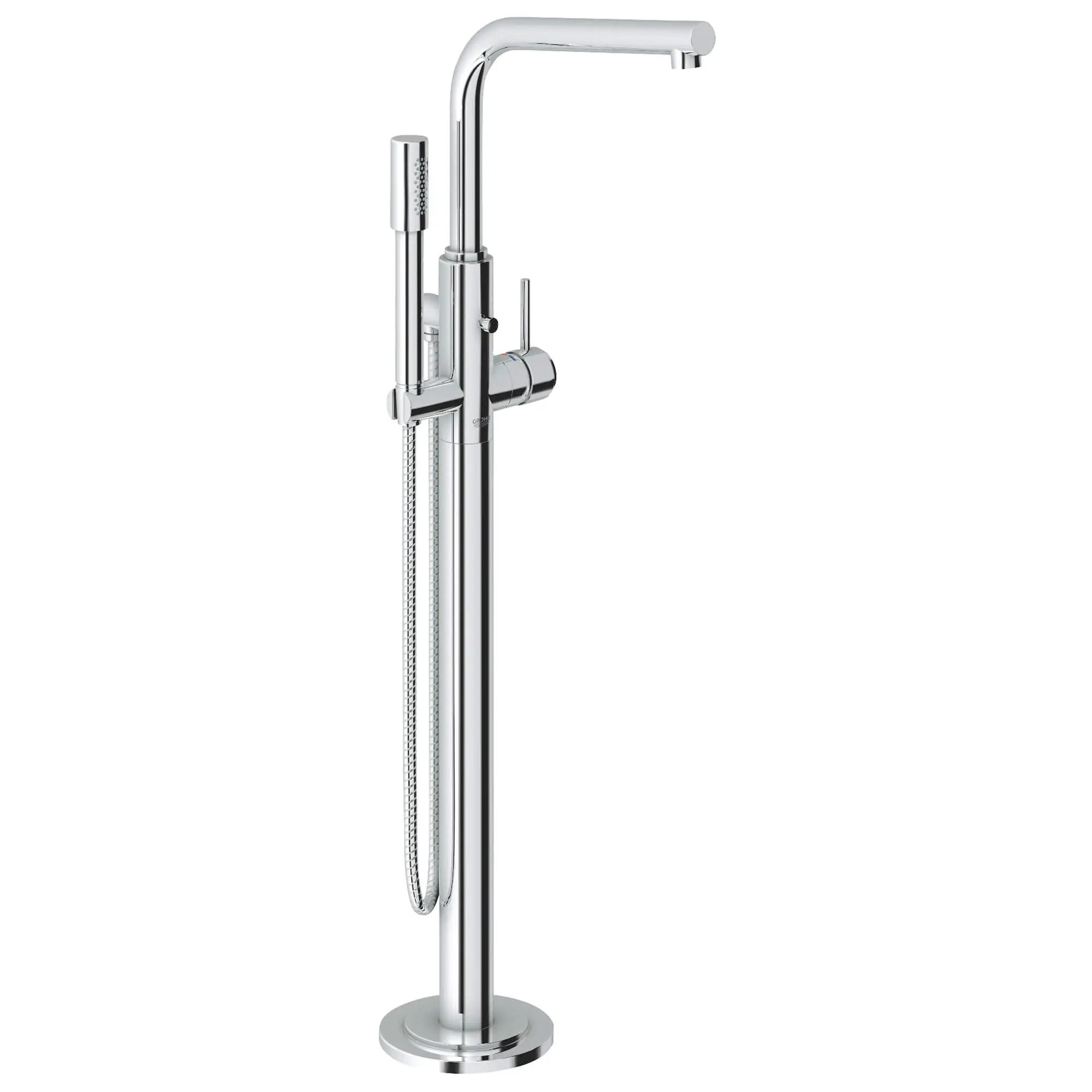 Floor-Mounted Tub Filler With Hand Shower